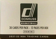 2021/22 Panini Donruss Basketball Jumbo Value Fat Pack Box (Green and Yellow Parallels)