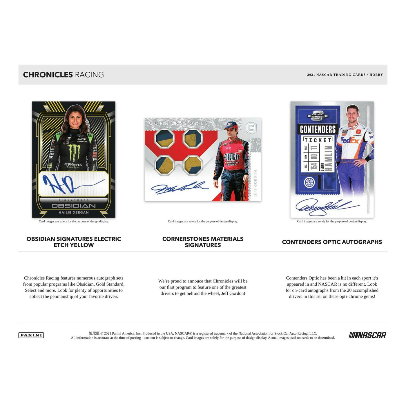 2021 Panini Chronicles Racing Hobby Box