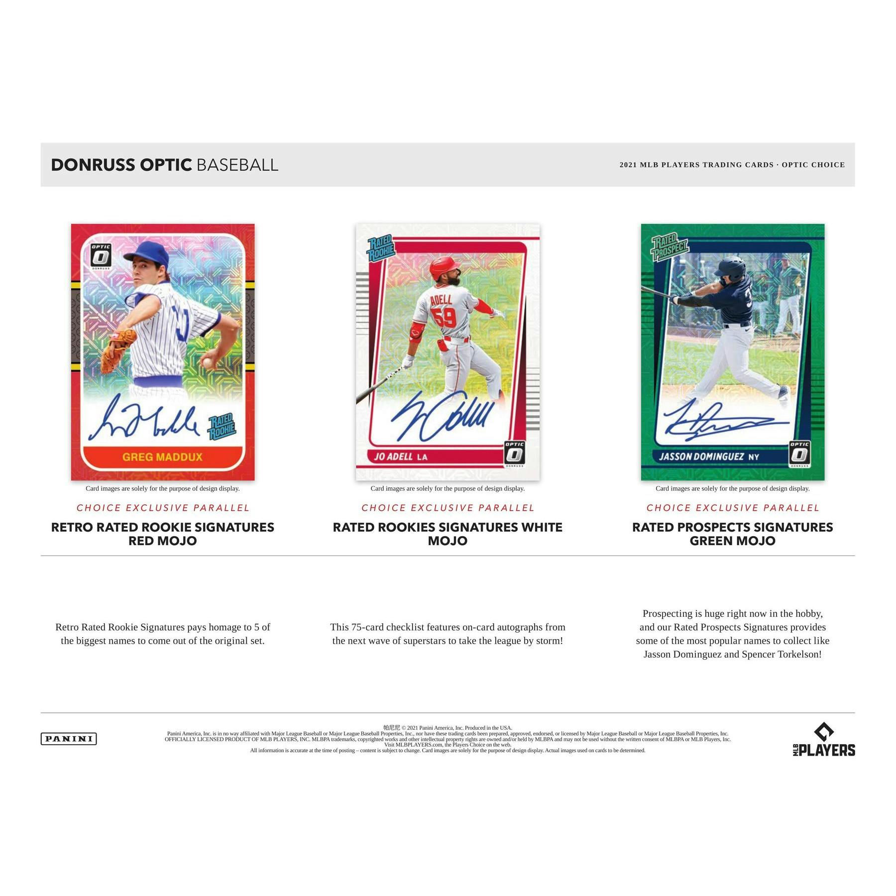 2021 Panini Donruss Optic Baseball Hobby Choice Box