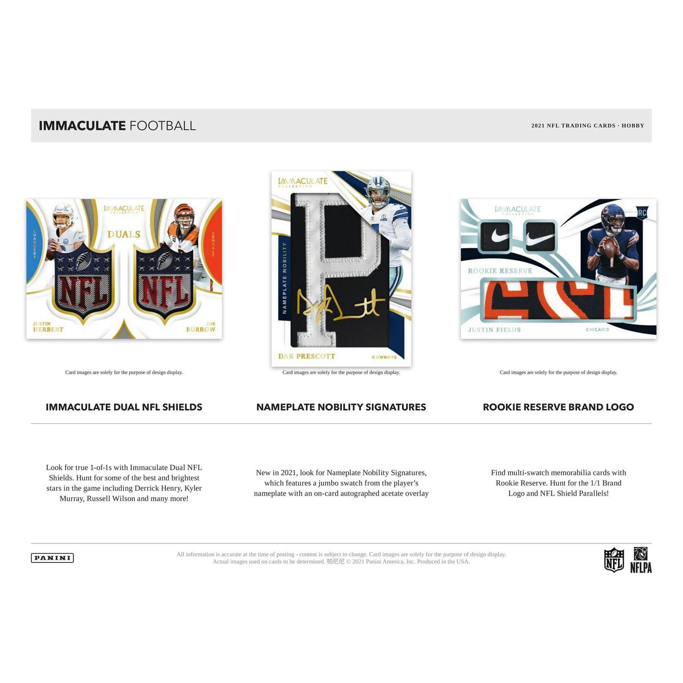 2021 Panini Immaculate Football Hobby Box