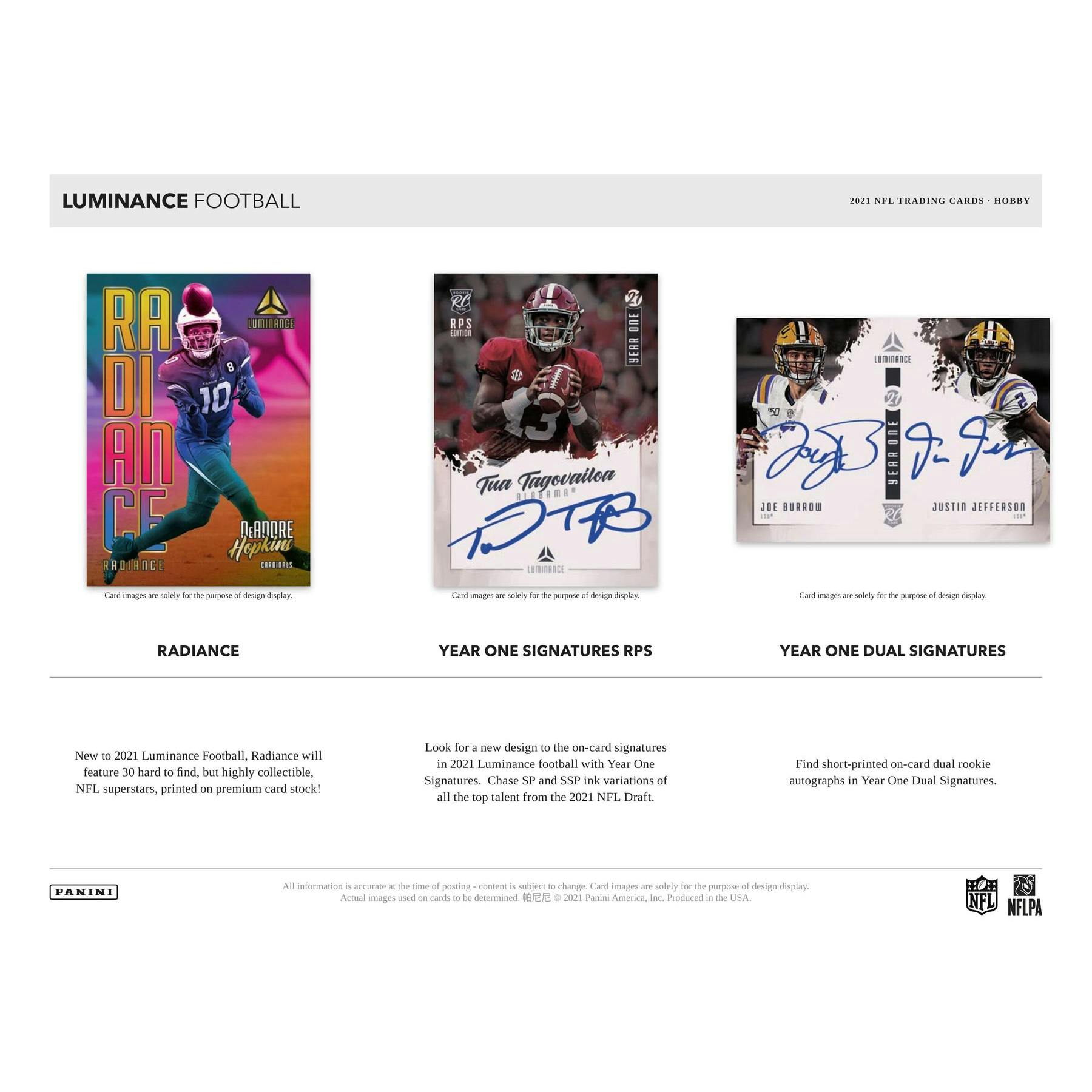 2021 Panini Luminance Football Hobby Box
