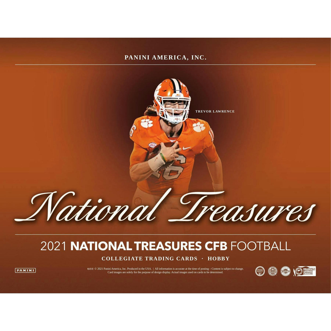 2021 Panini National Treasures Collegiate Football Hobby Box
