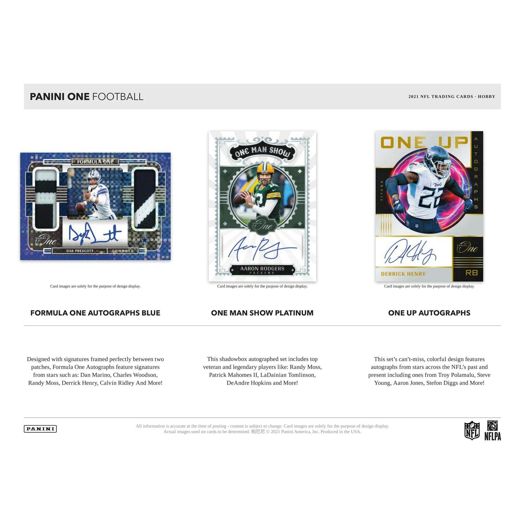 2021 Panini One Football Hobby Box