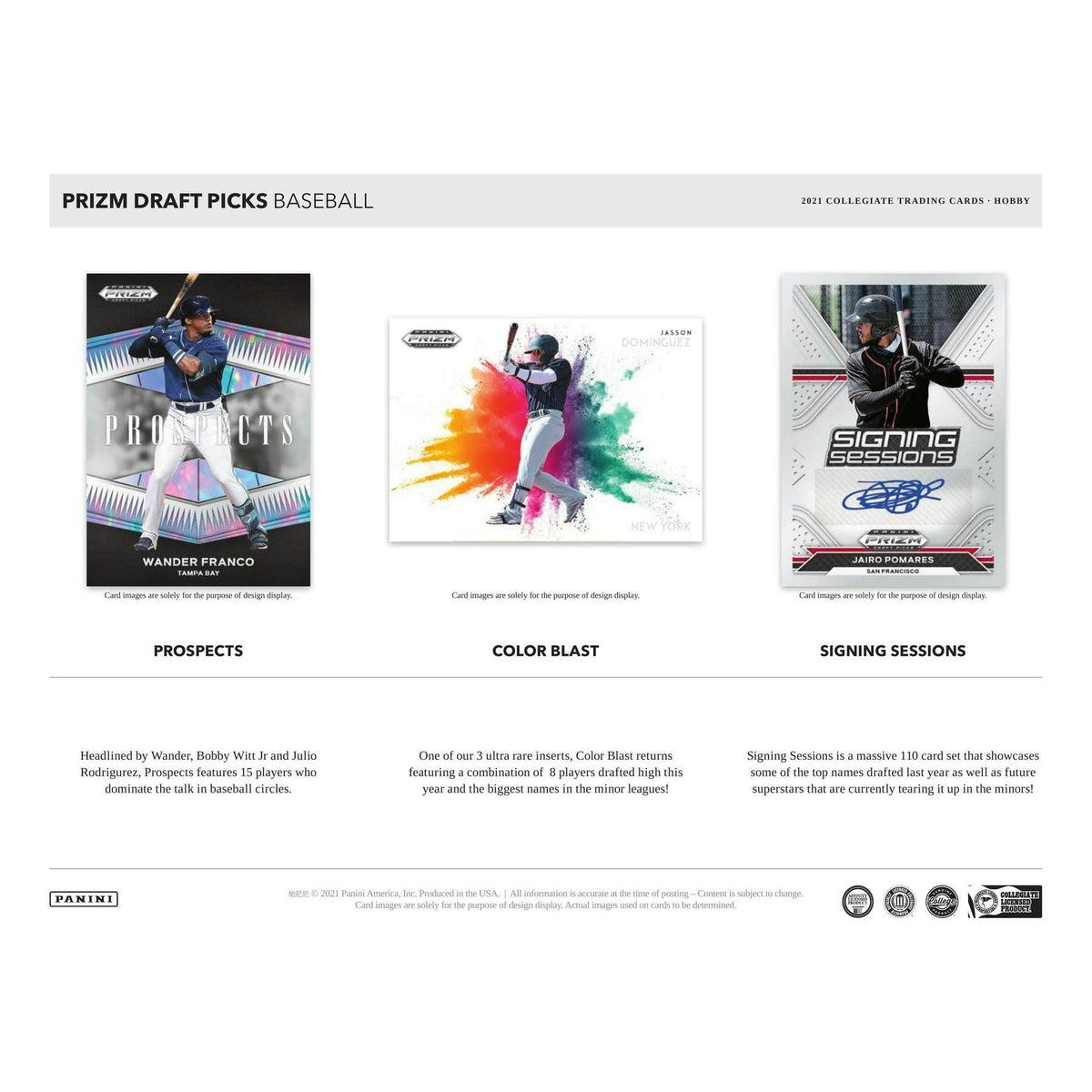 2021 Panini Prizm Draft Picks Baseball Hobby 16-Box Case