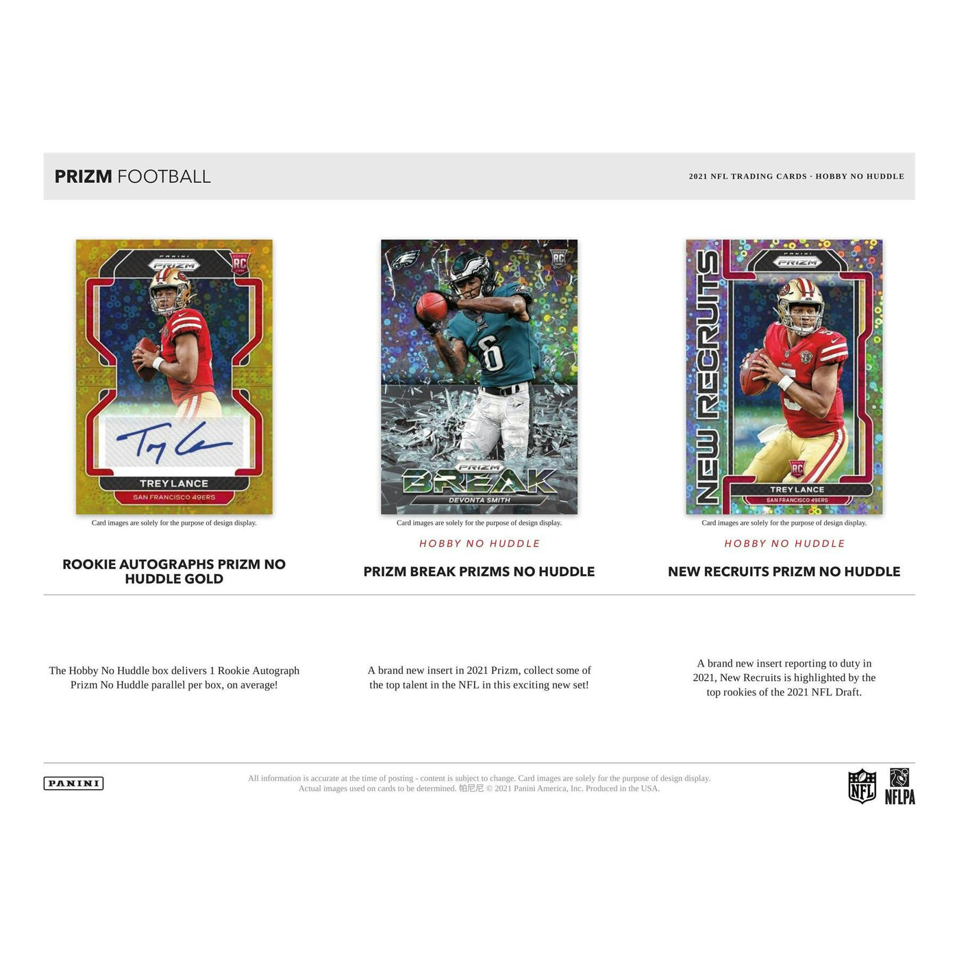 2021 Panini Prizm No Huddle Football Hobby Pack