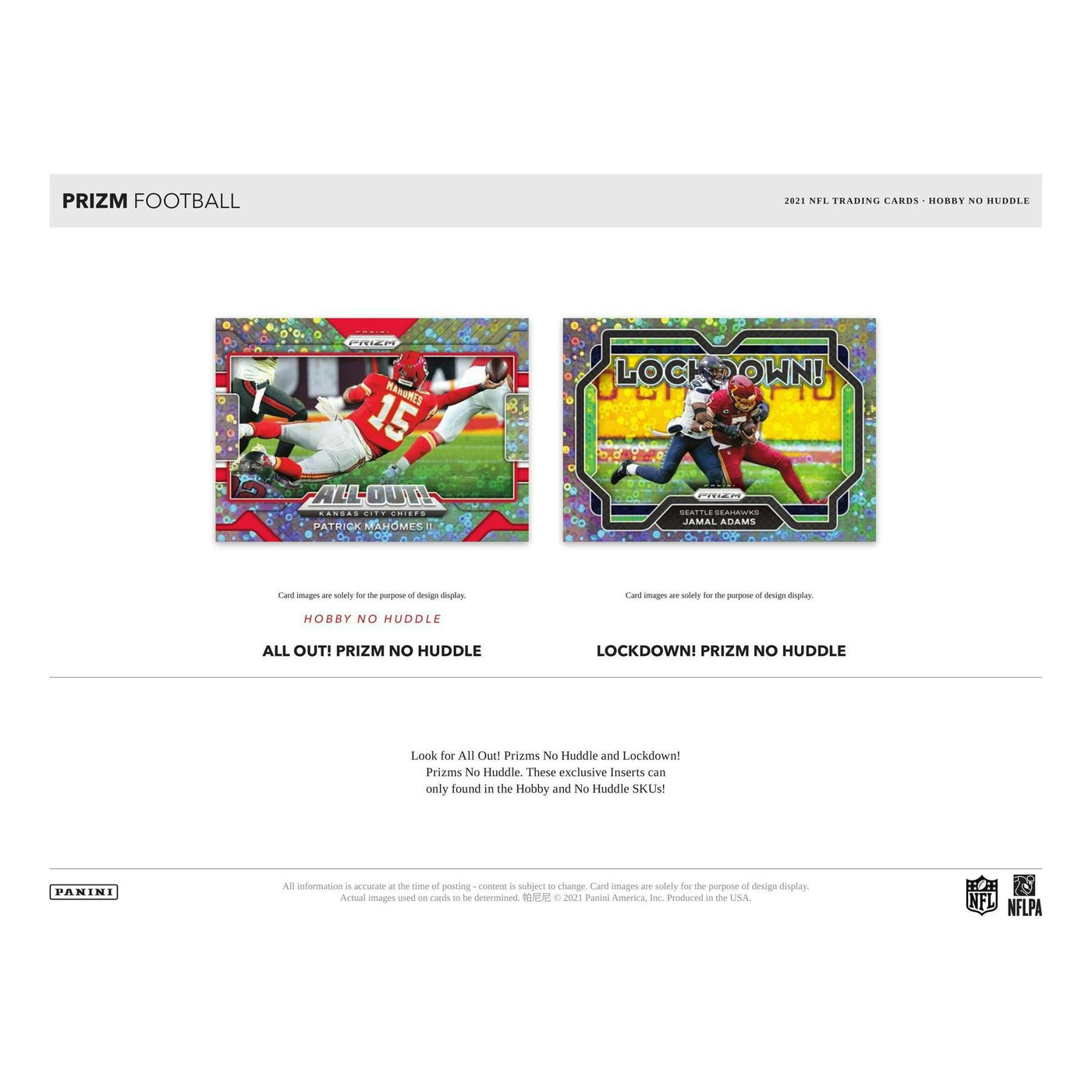 2021 Panini Prizm No Huddle Football Hobby Pack