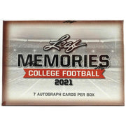 2021 Leaf Memories College Football Hobby Box (Reed Buy)