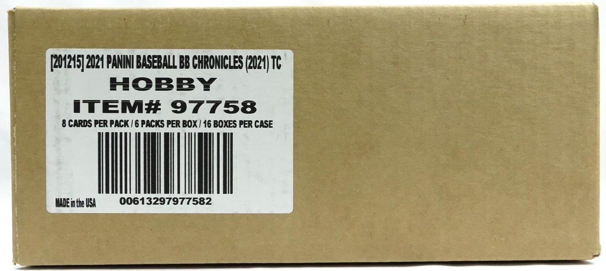 2021 Panini Chronicles Baseball Hobby 16-Box Case