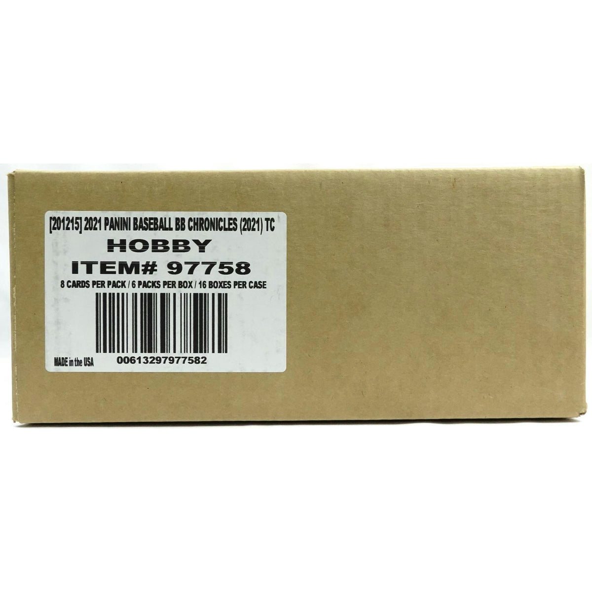 2021 Panini Chronicles Baseball Hobby 16-Box Case