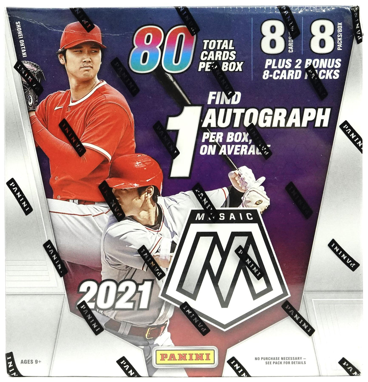 2021 Panini Mosaic Baseball 80-Card Mega Box (Reactive Blue Parallels!)