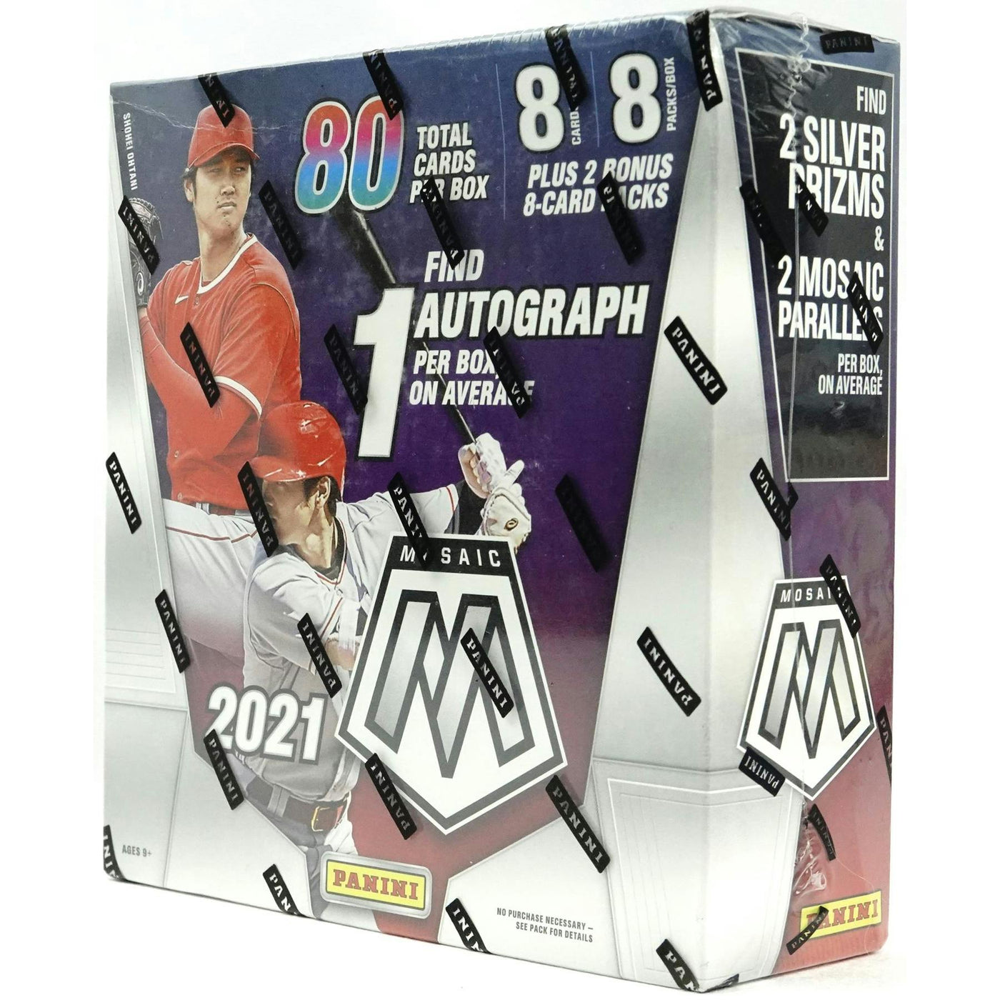 2021 Panini Mosaic Baseball 80-Card Mega Box (Reactive Blue Parallels!)