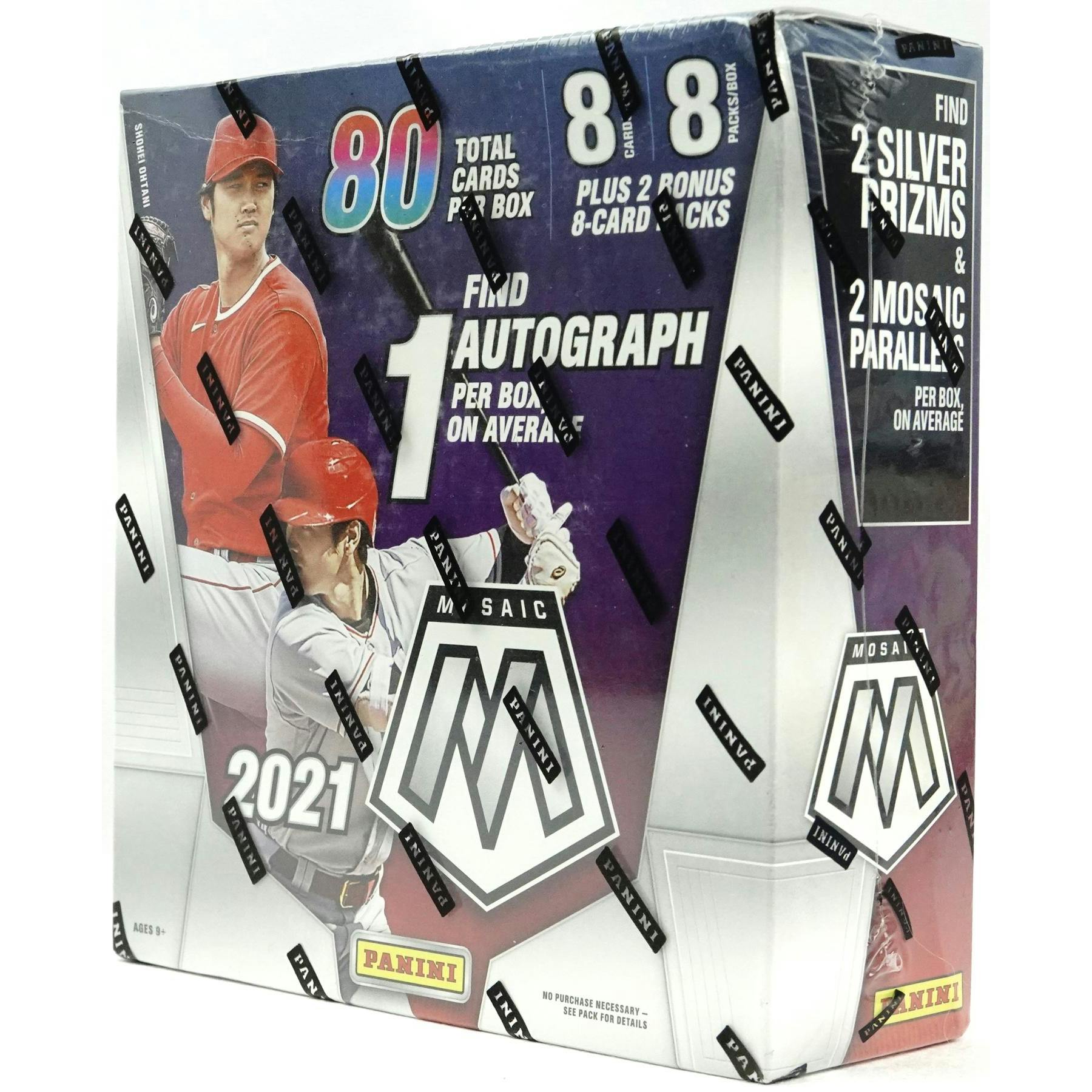2021 Panini Mosaic Baseball 80-Card Mega Box (Reactive Blue Parallels!)