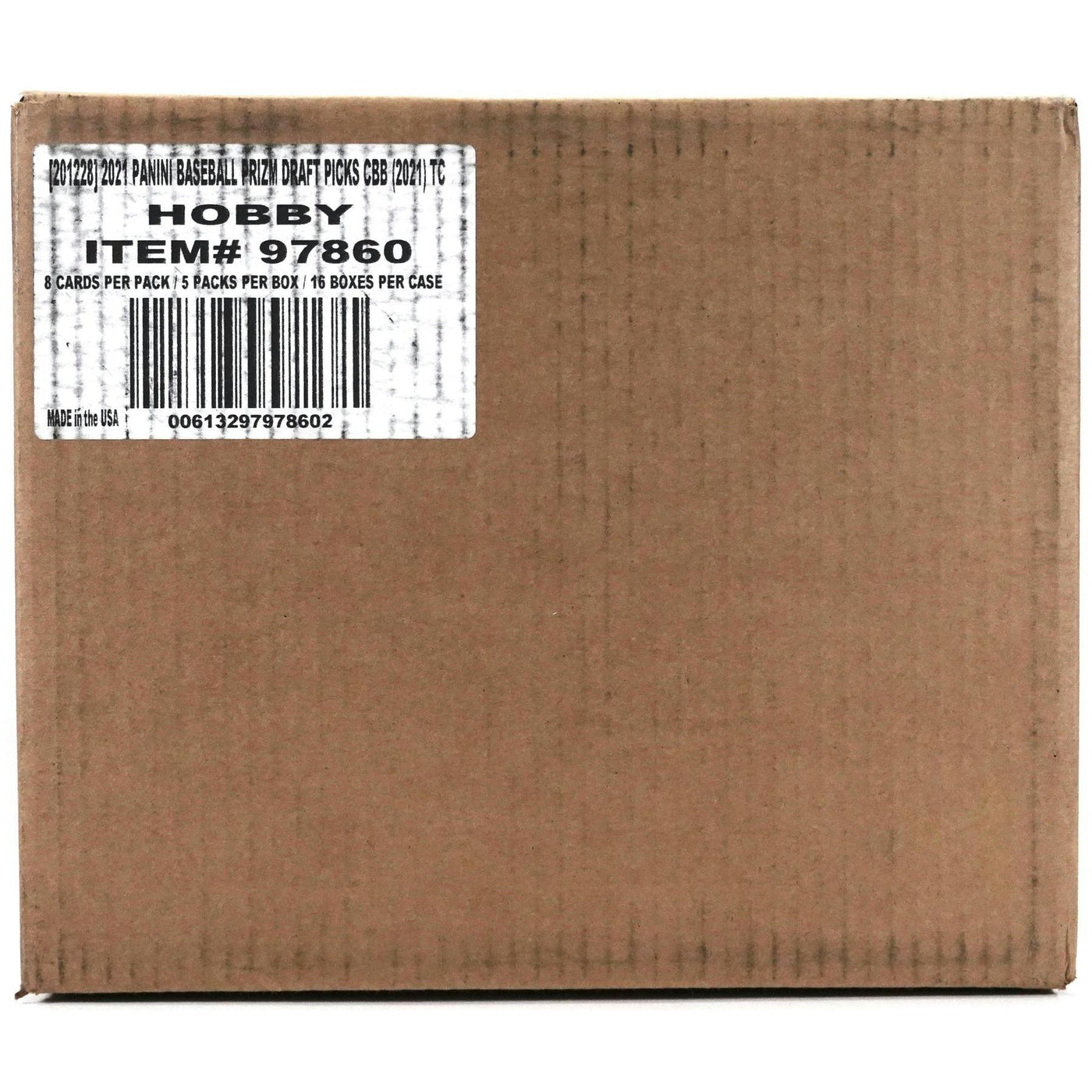 2021 Panini Prizm Draft Picks Baseball Hobby 16-Box Case