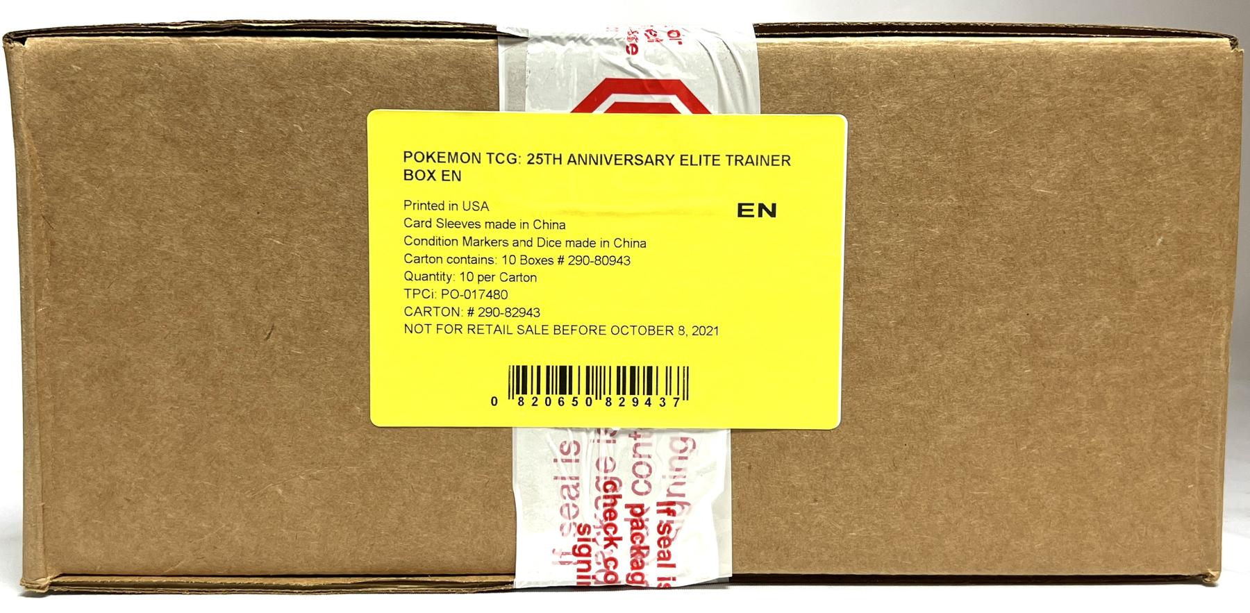 Pokemon Celebrations Elite Trainer 10-Box Case