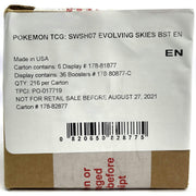 Pokemon Sword & Shield: Evolving Skies Booster 6-Box Case