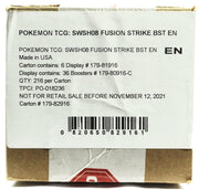 Pokemon Sword & Shield: Fusion Strike Booster 6-Box Case