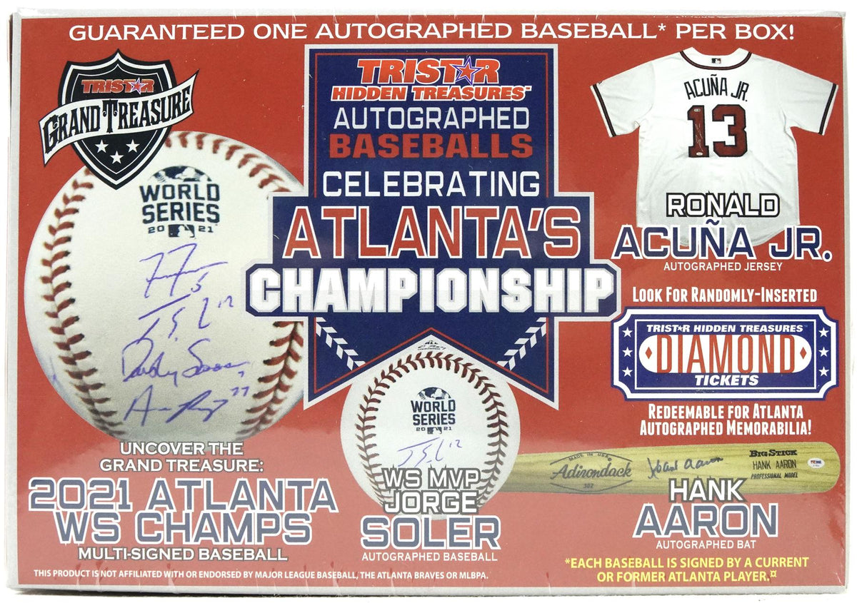 2021 TriStar Autographed Baseball Celebrating Atlanta's Championship Hobby Box (Reed Buy)