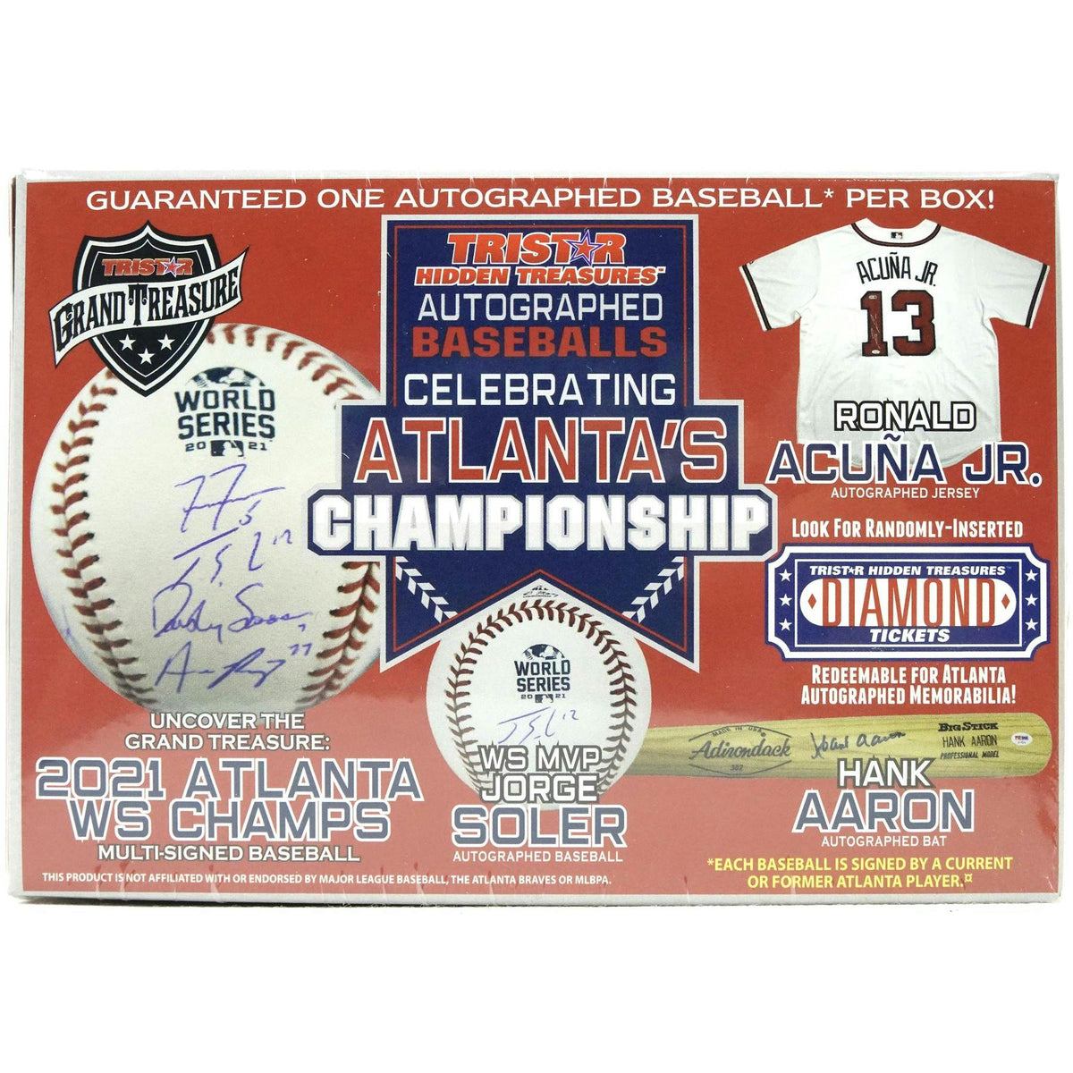 2021 TriStar Autographed Baseball Celebrating Atlanta's Championship Hobby Box (Reed Buy)