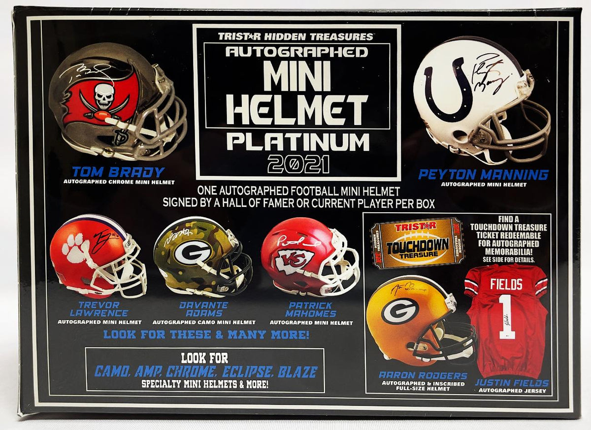 2021 TriStar Hidden Treasures Autographed Mini Helmet Platinum Edition Football Hobby Box (Reed Buy)