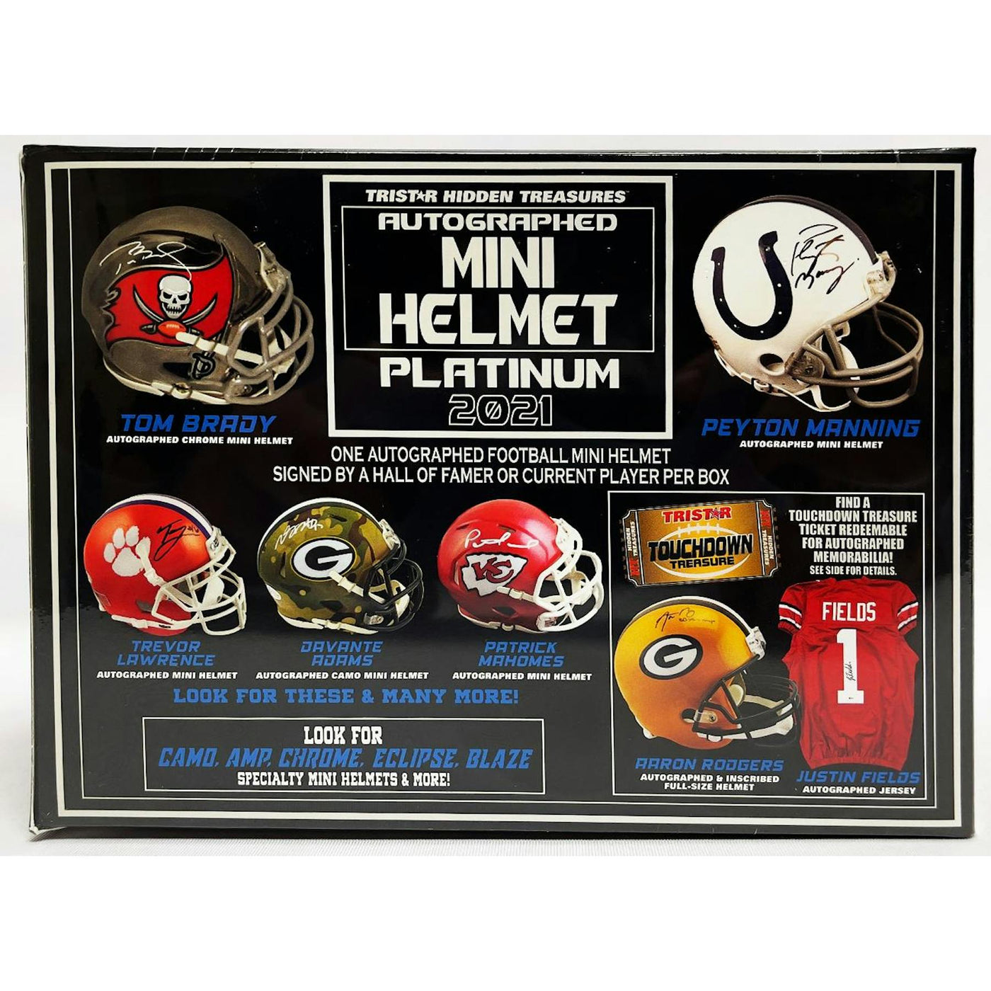 2021 TriStar Hidden Treasures Autographed Mini Helmet Platinum Edition Football Hobby Box (Reed Buy)