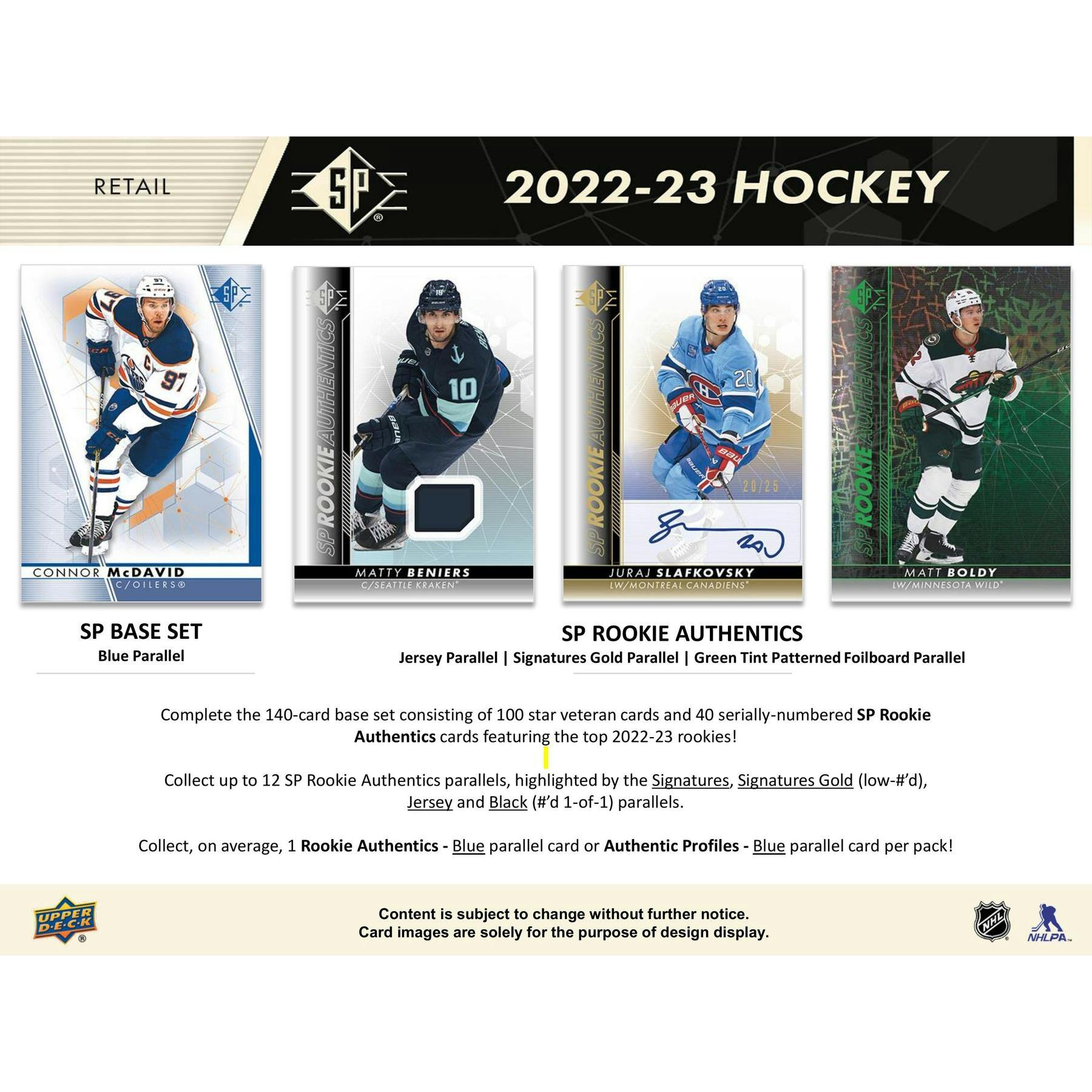 2022/23 Upper Deck SP Hockey Hanger Pack