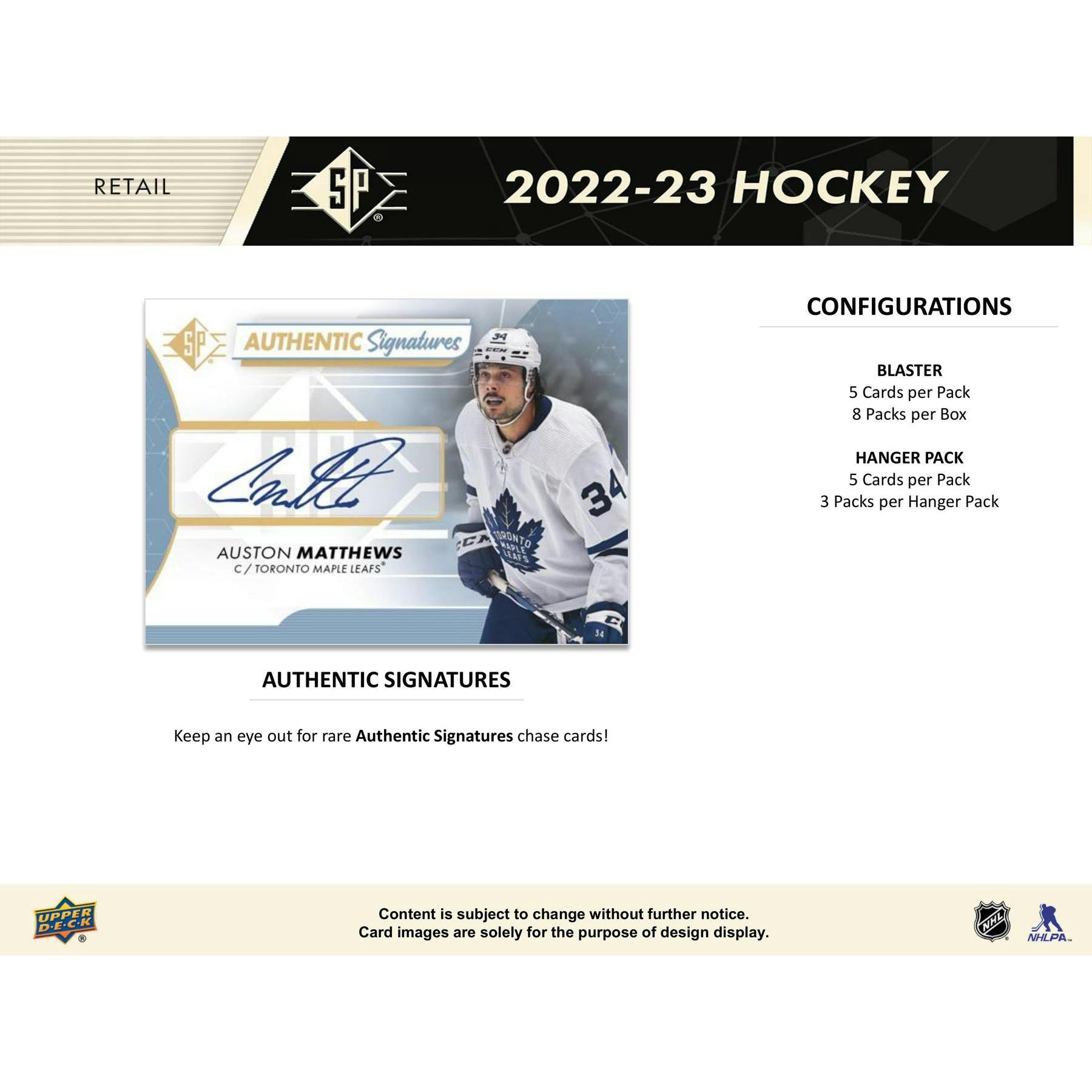 2022/23 Upper Deck SP Hockey Hanger Pack