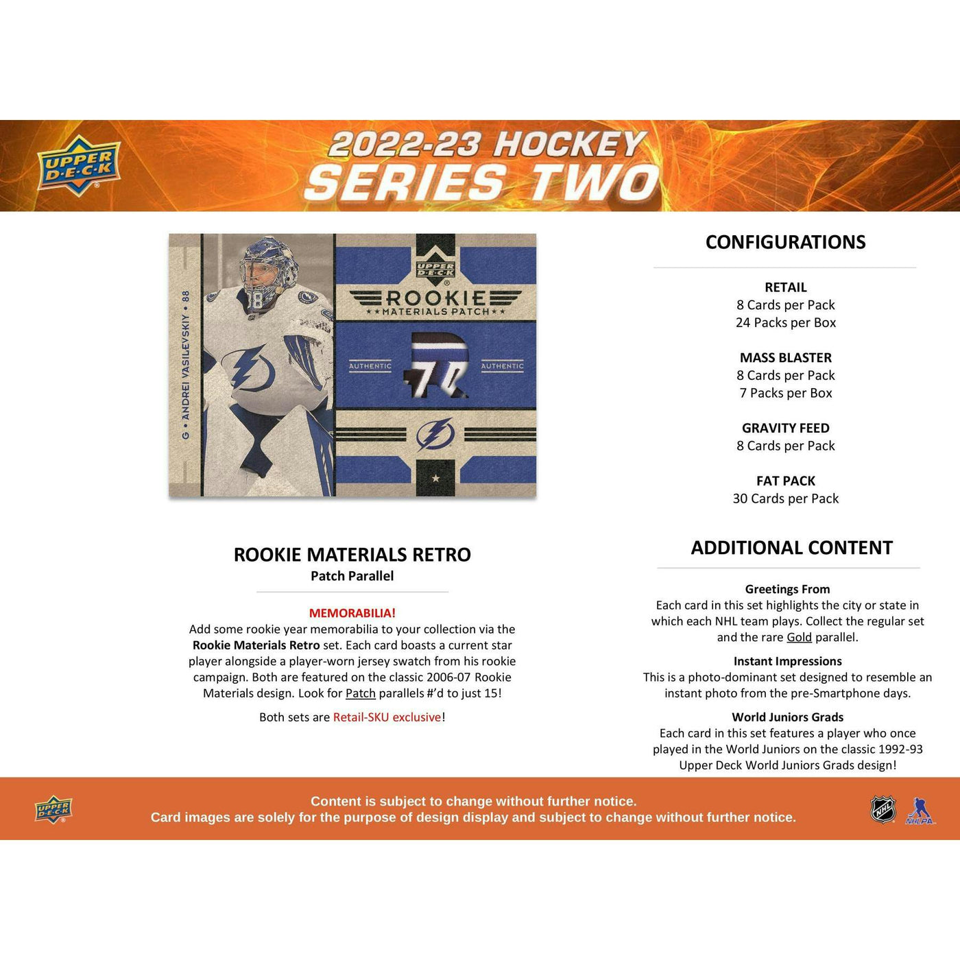 2022/23 Upper Deck Series 2 Hockey Tin (Box) Case (12 Ct.)