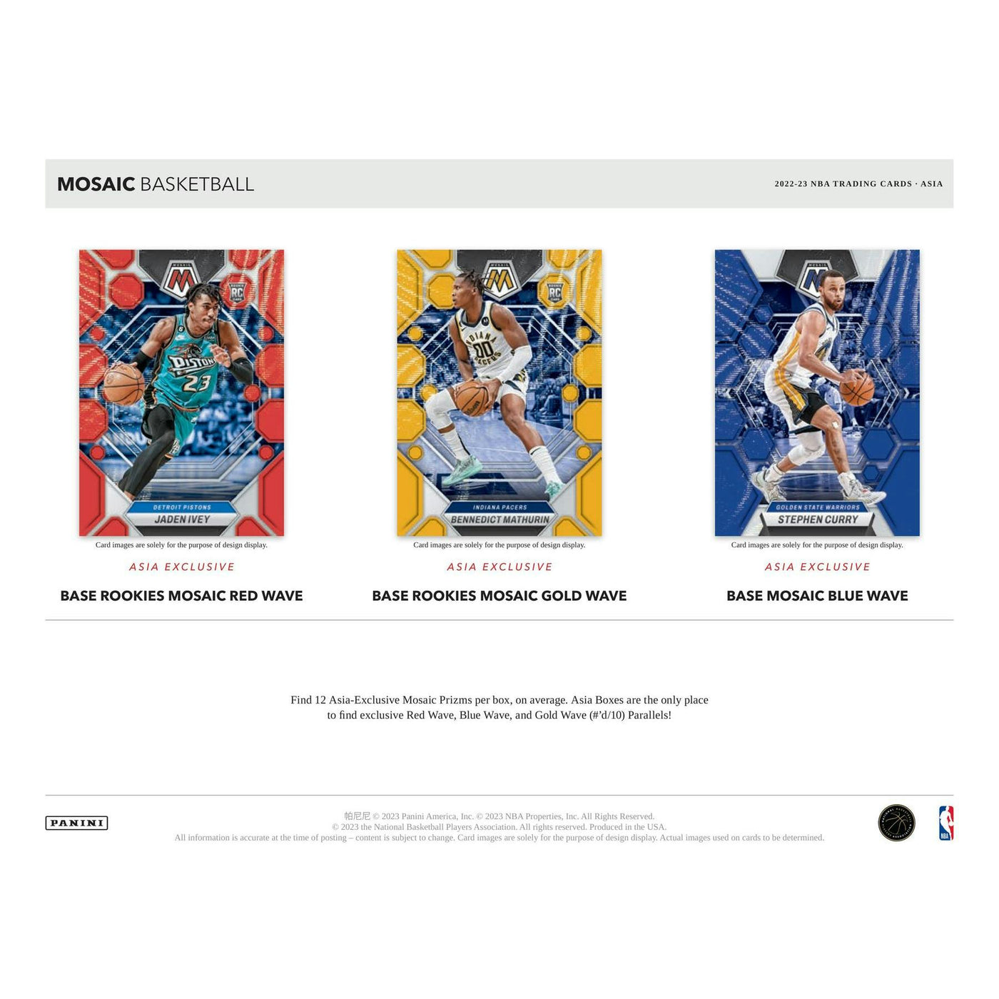 2022/23 Panini Mosaic Basketball Asia Box