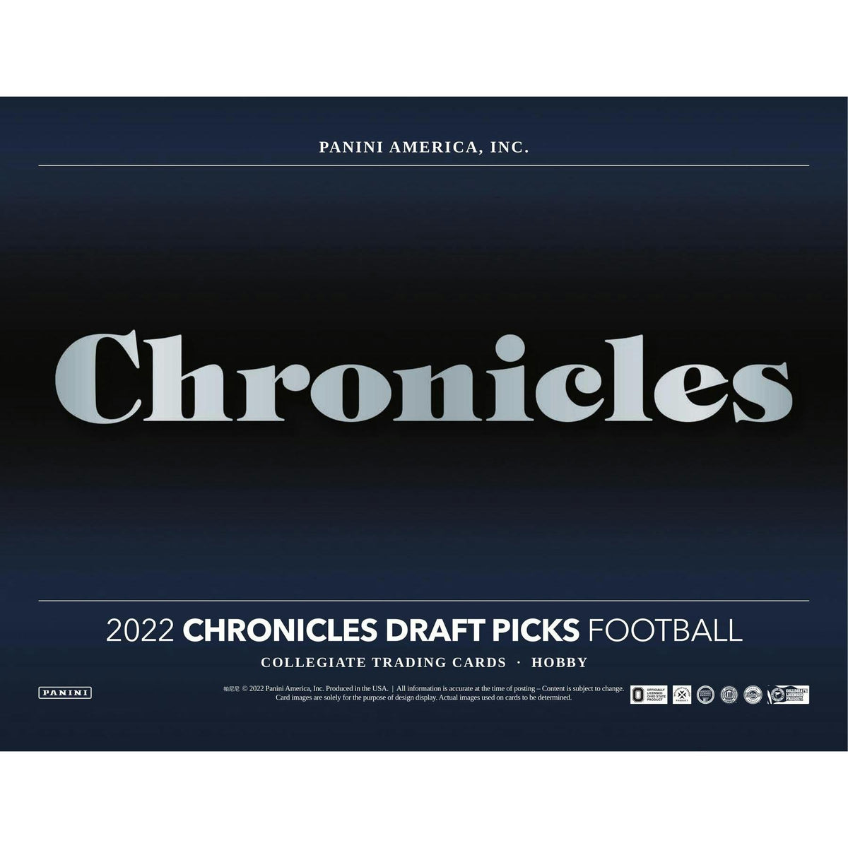 2022 Panini Chronicles Draft Picks Football Hobby Box