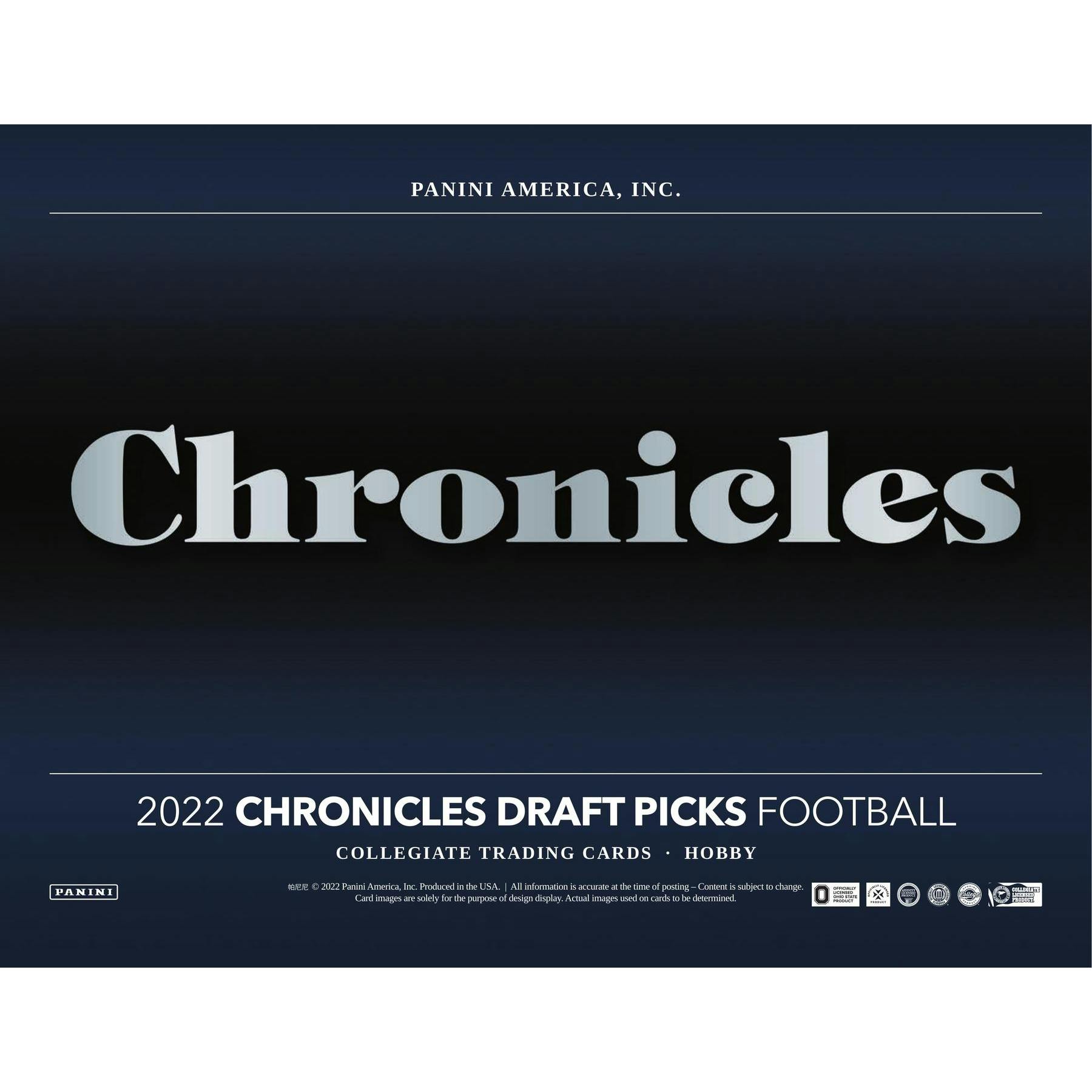 2022 Panini Chronicles Draft Picks Football Hobby Box
