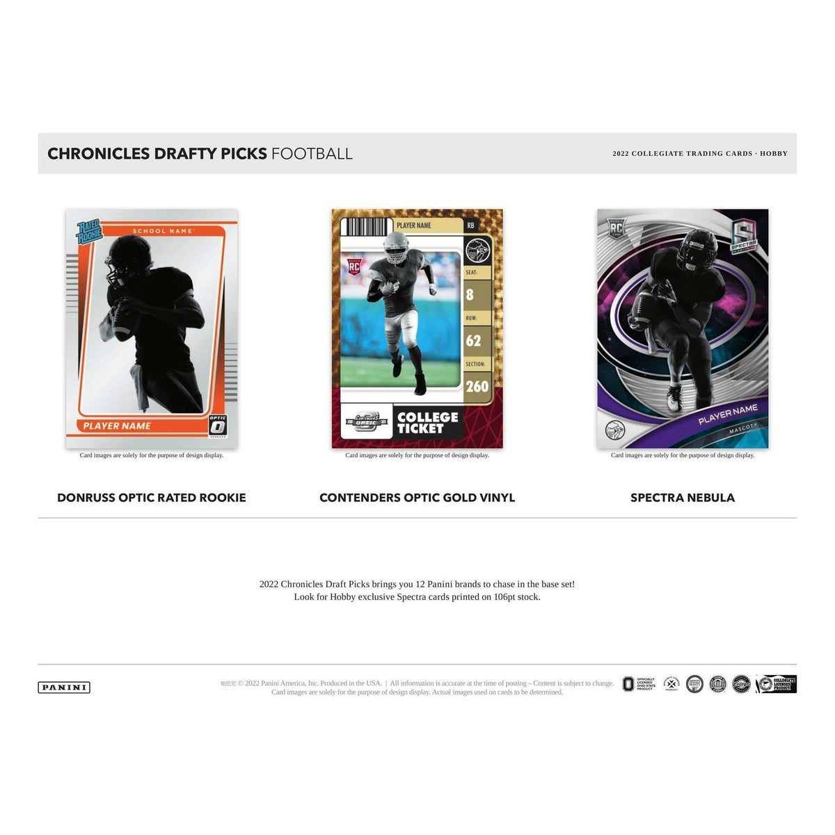 2022 Panini Chronicles Draft Picks Football Hobby Box