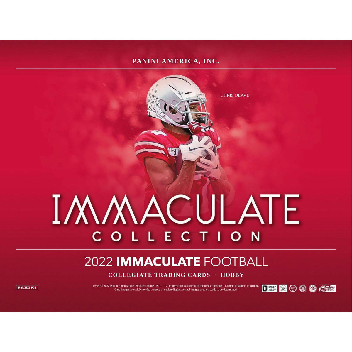 2022 Panini Immaculate Collegiate Football Hobby Box
