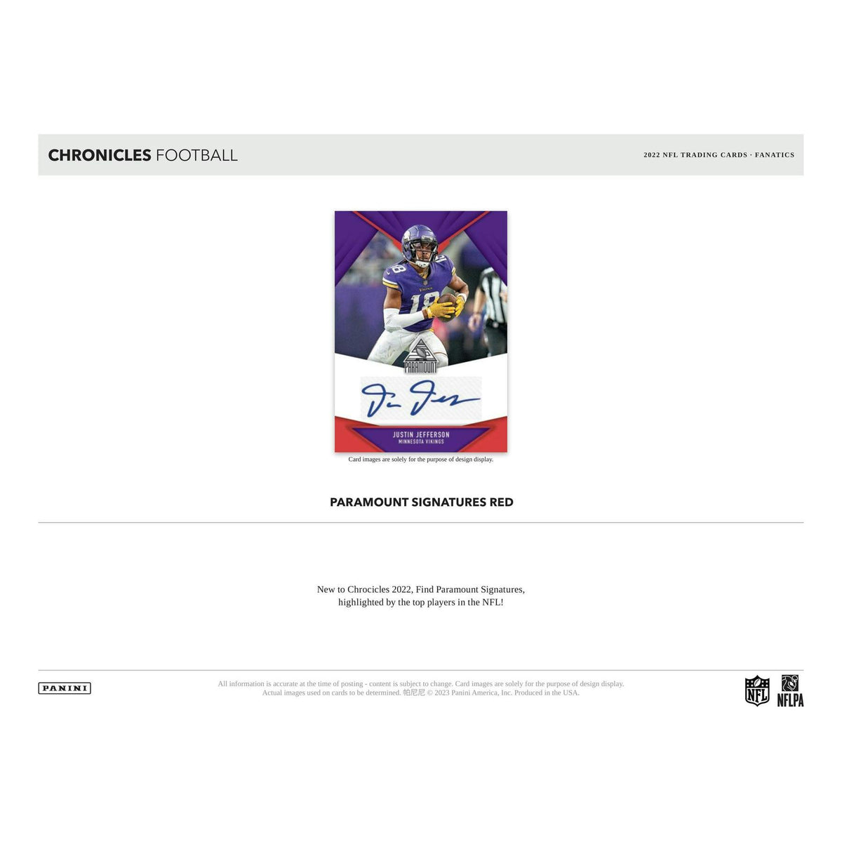 2022 Panini Chronicles Football Mega Hobby Box (Orange Parallels!)