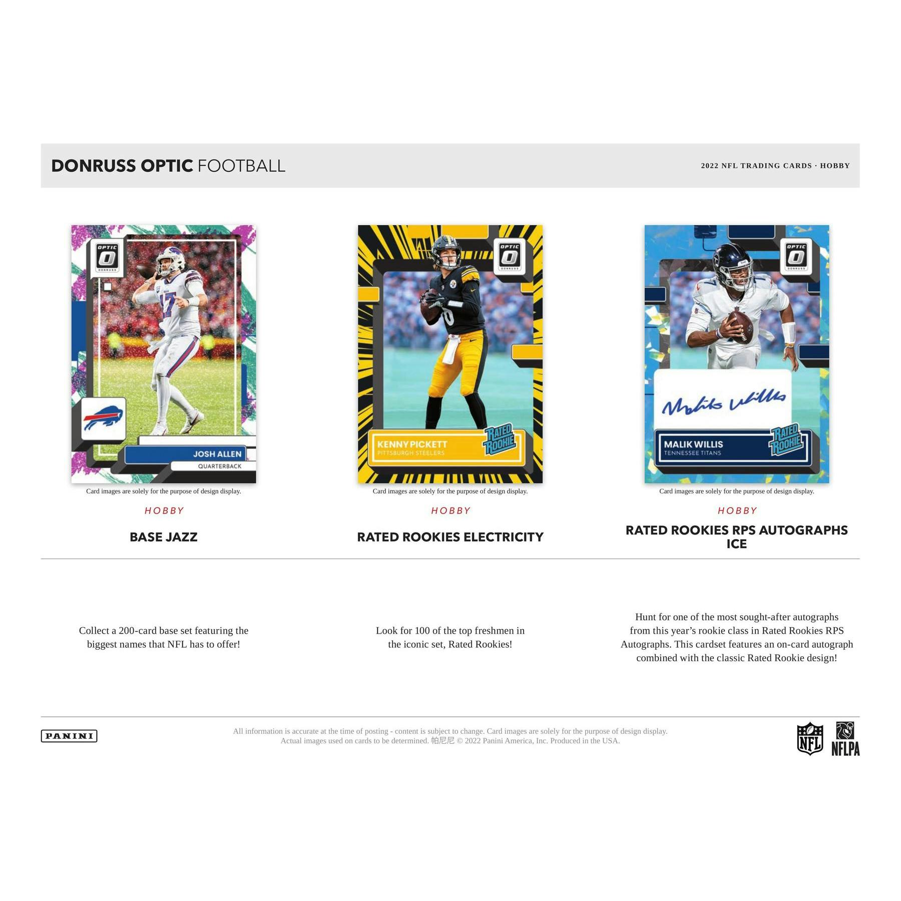 2022 Panini Donruss Optic Football Hobby Box