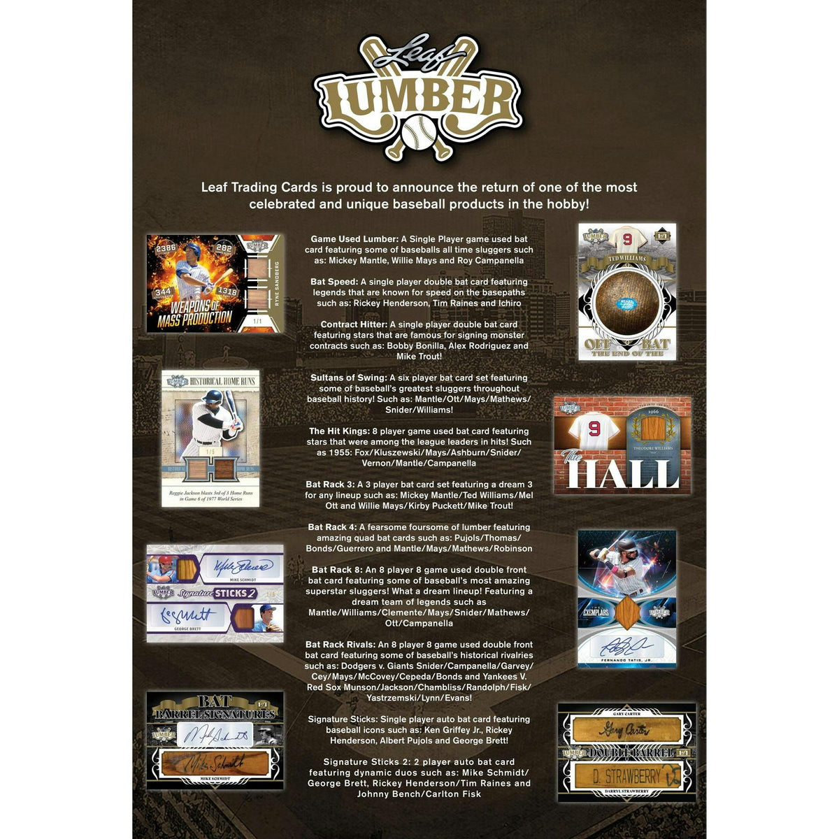 2022 Leaf Lumber Baseball Hobby Box