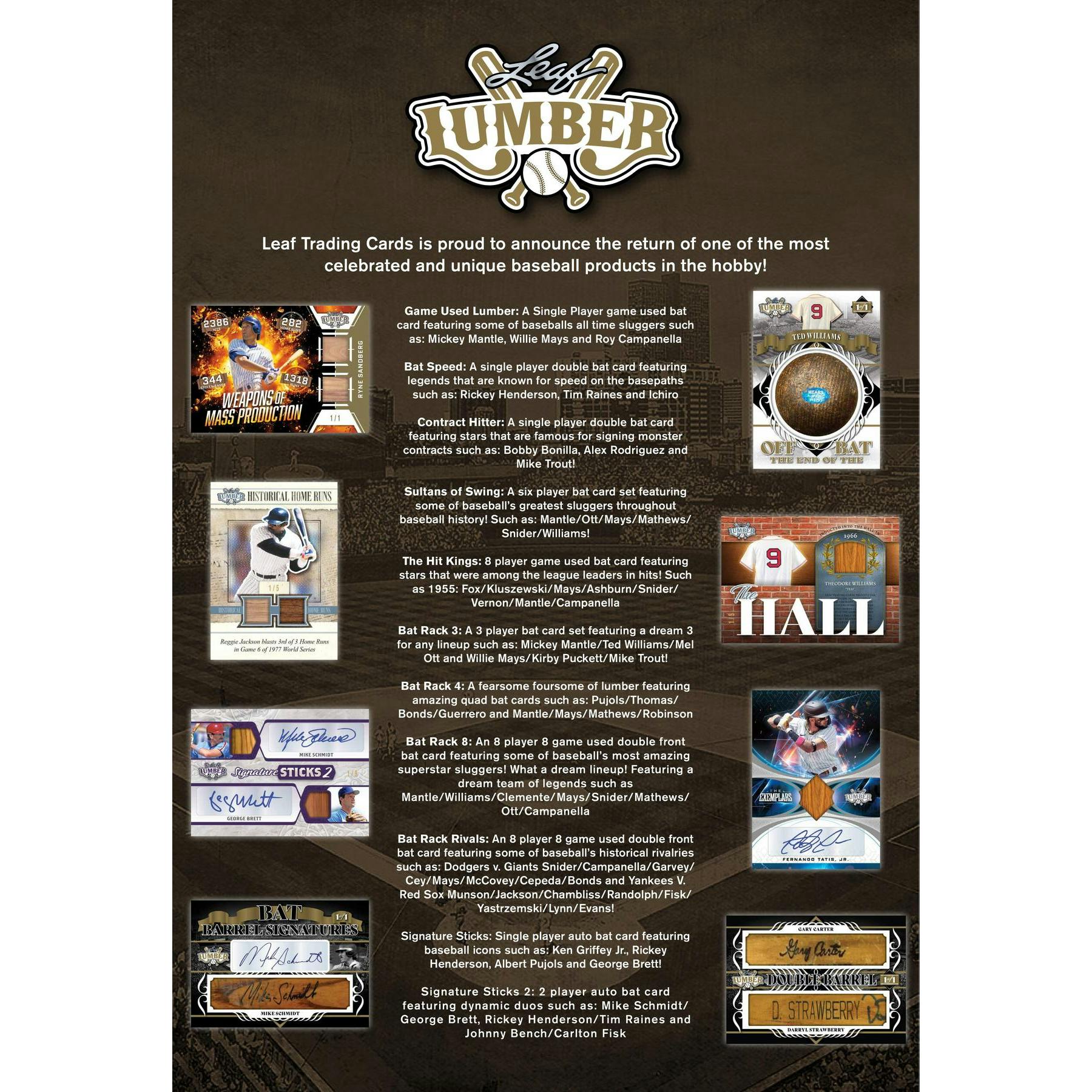 2022 Leaf Lumber Baseball Hobby Box