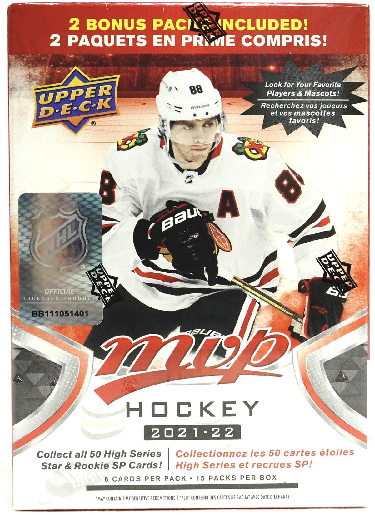 2021/22 Upper Deck MVP Hockey Blaster Box
