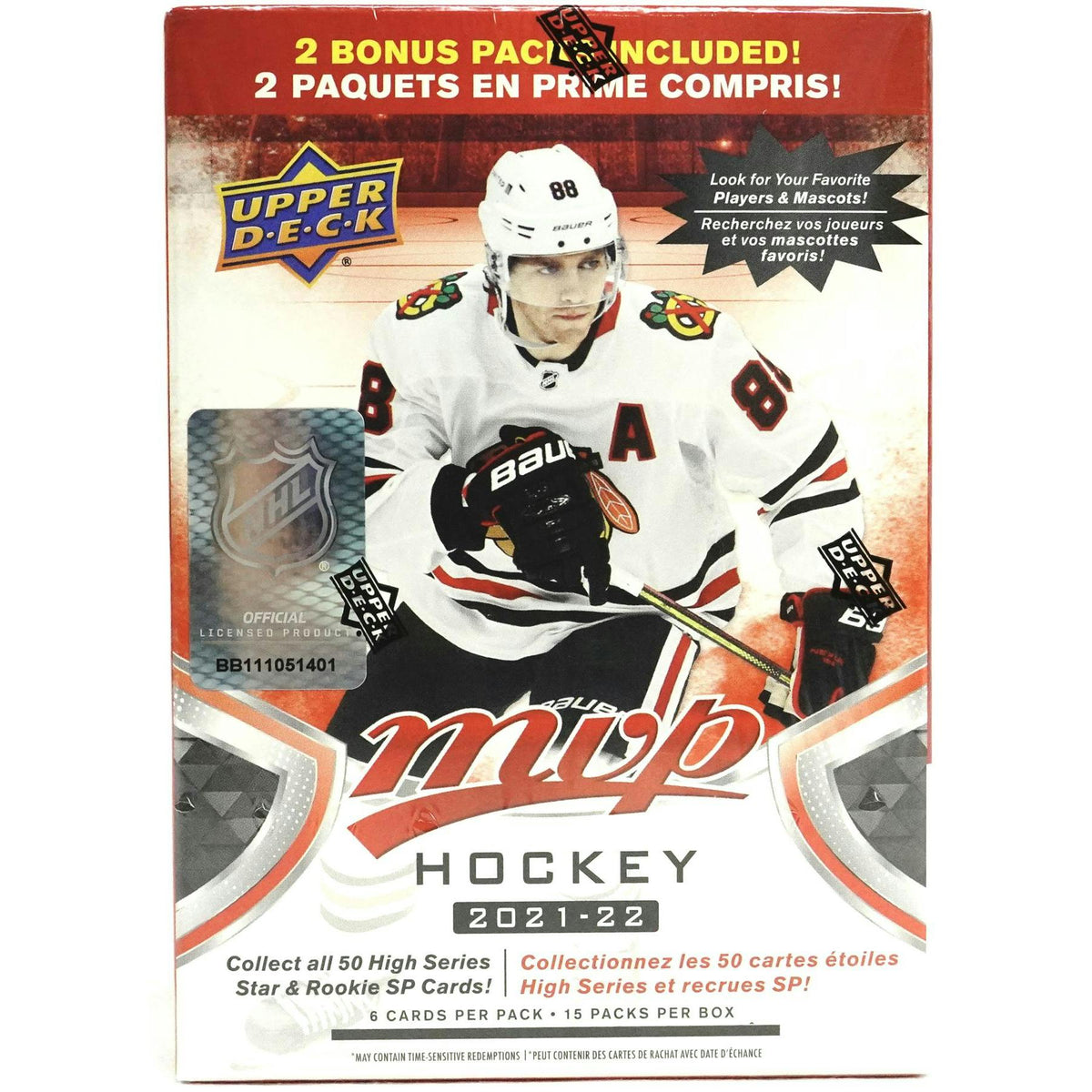2021/22 Upper Deck MVP Hockey Blaster Box
