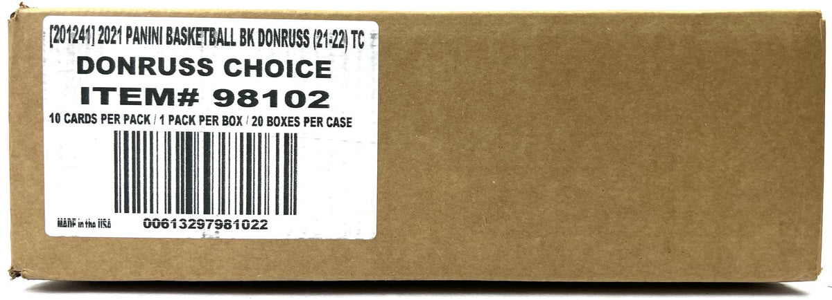 2021/22 Panini Donruss Basketball Choice 20-Box Case