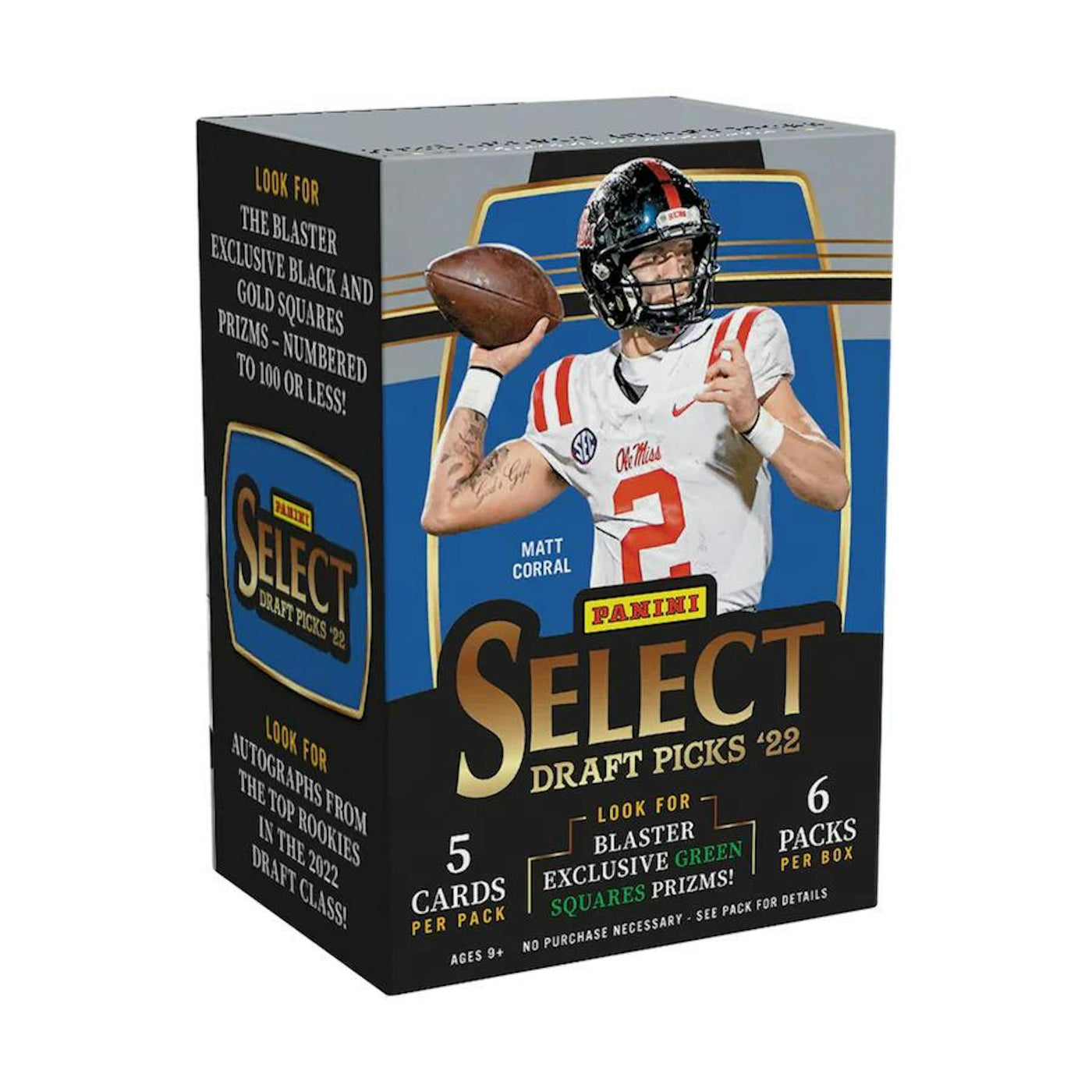 2022 Panini Select Draft Picks Football Blaster Box (Green Squares Prizms!) (Fanatics)