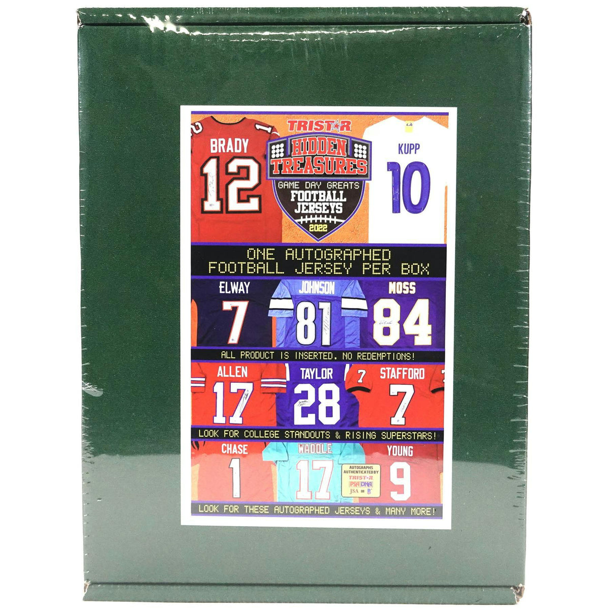 2022 TriStar Hidden Treasures Game Day Greats Autographed Jersey Edition Football Hobby Box (Reed Buy)