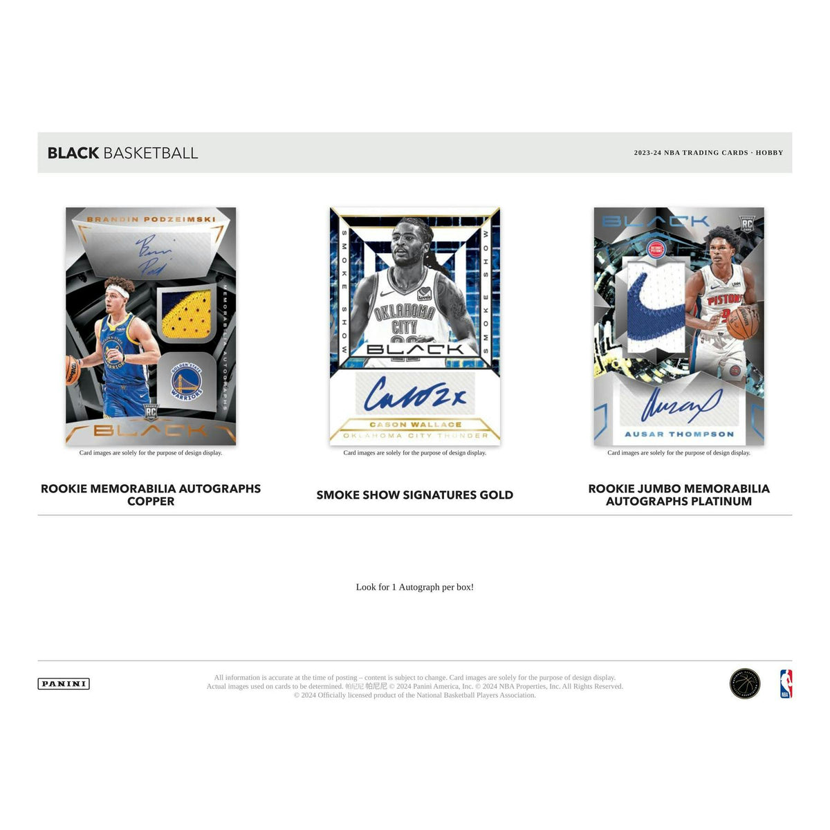 2023/24 Panini Black Basketball Hobby Box