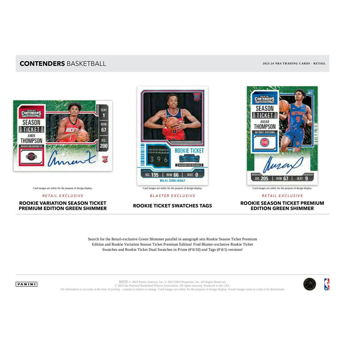 2023/24 Panini Contenders Basketball Blaster Pack
