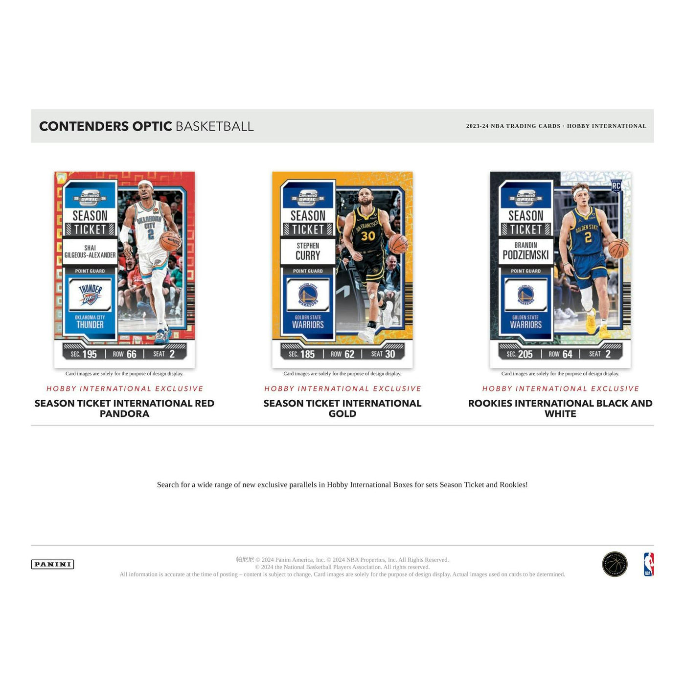 2023/24 Panini Contenders Optic Basketball International Hobby Box