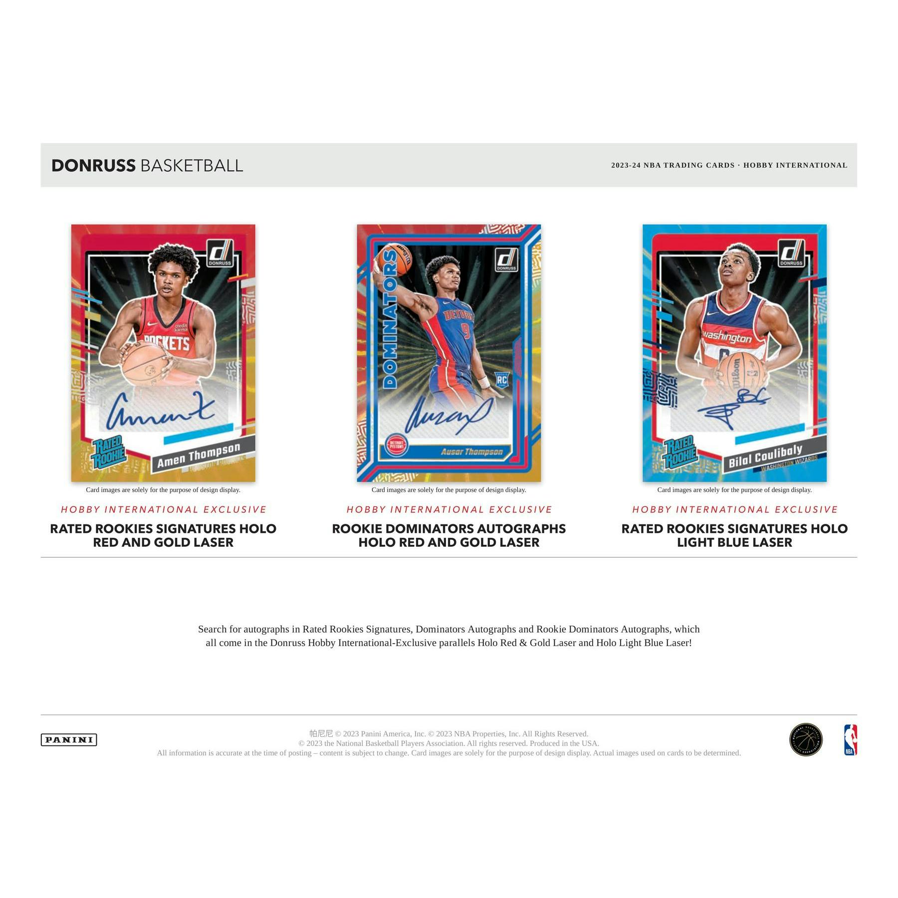 2023/24 Panini Donruss Basketball International Hobby 20-Box Case