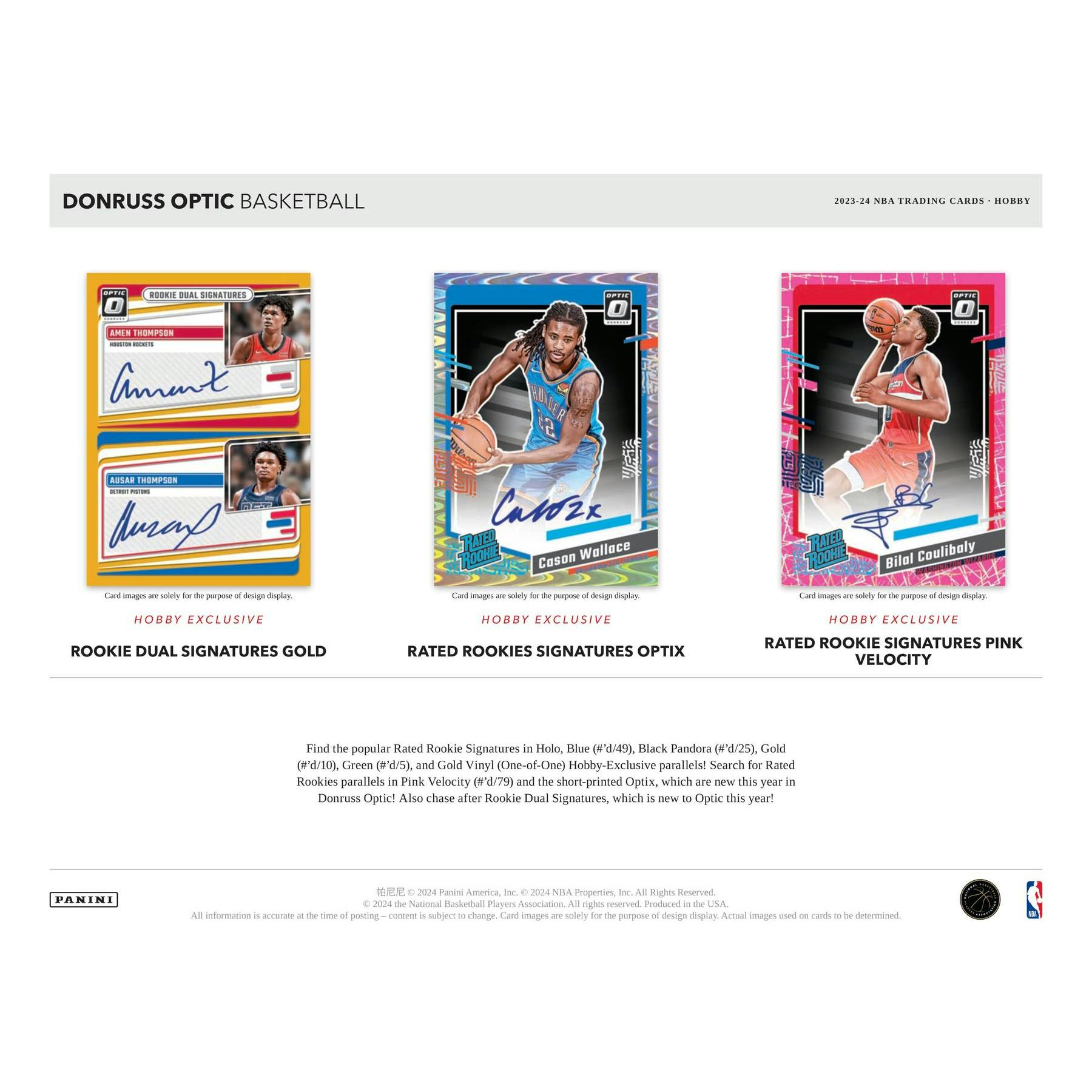 2023/24 Panini Donruss Optic Basketball Hobby 12-Box Case
