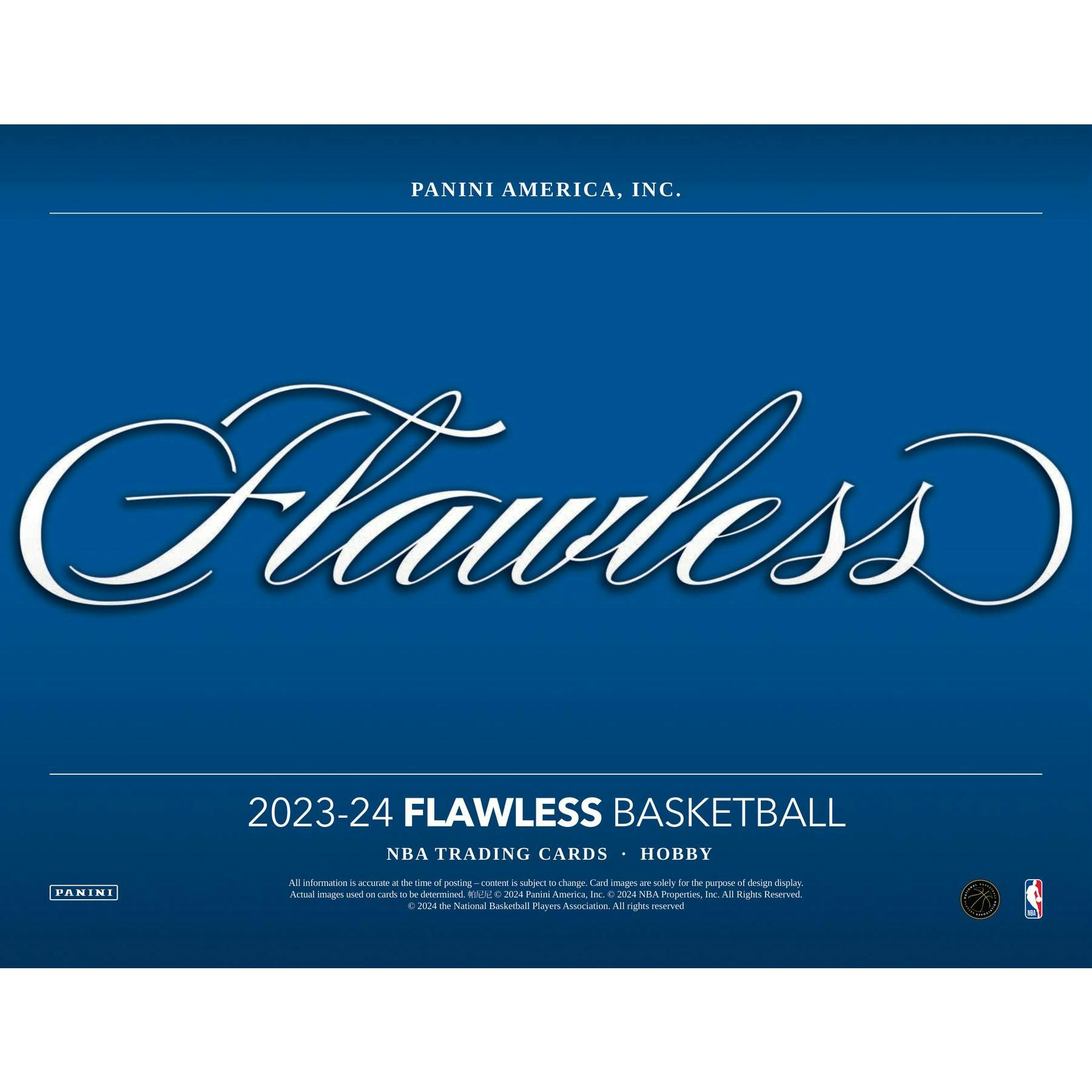 2023/24 Panini Flawless Basketball Hobby 2-Box Case