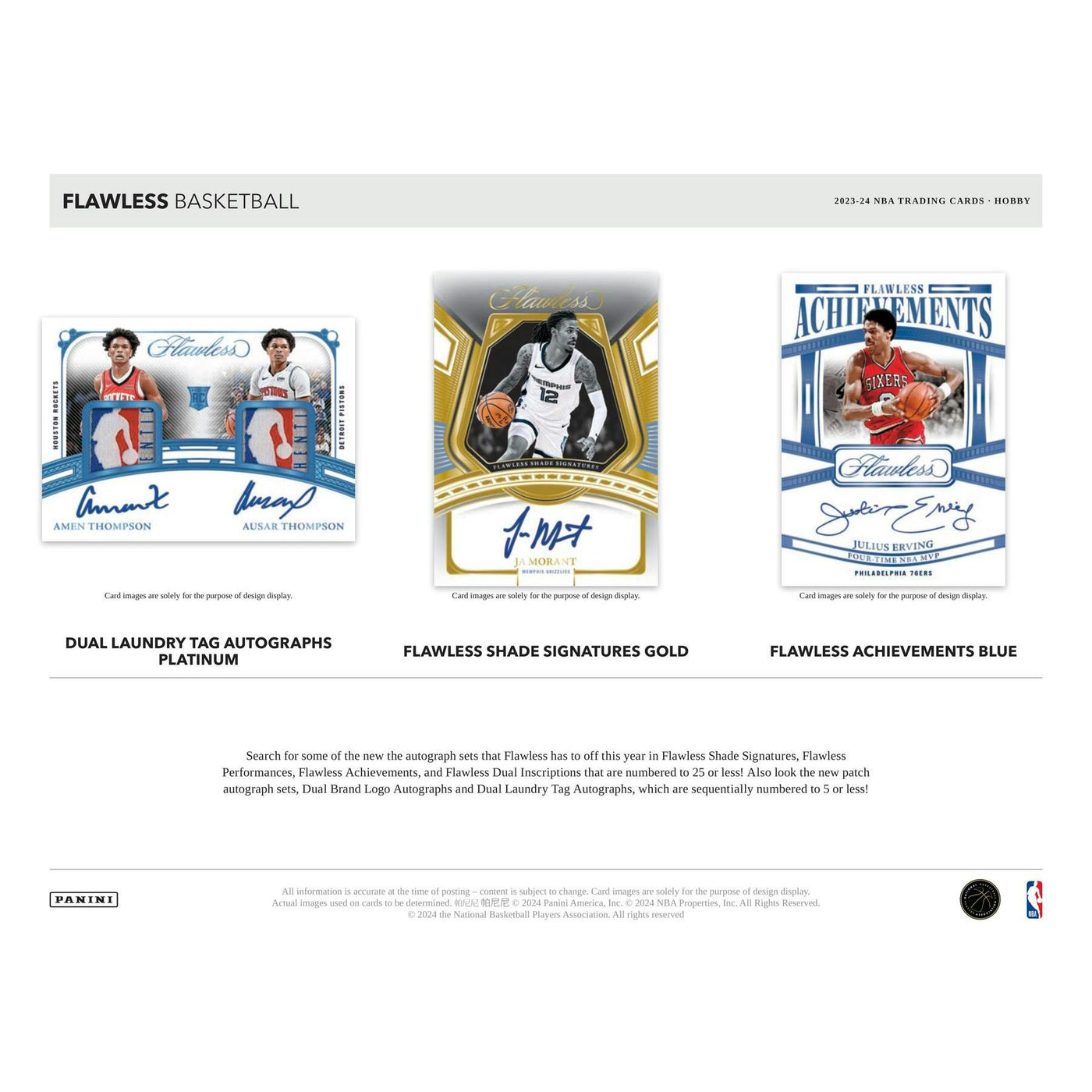 2023/24 Panini Flawless Basketball Hobby 2-Box Case