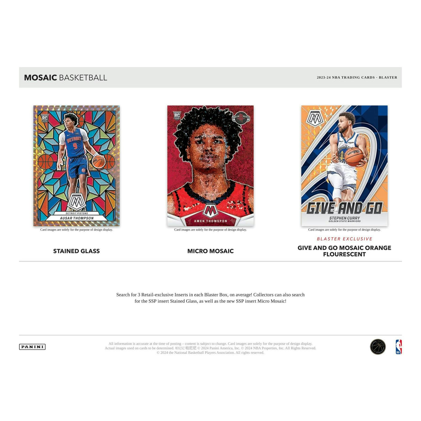 2023/24 Panini Mosaic Basketball Blaster Box