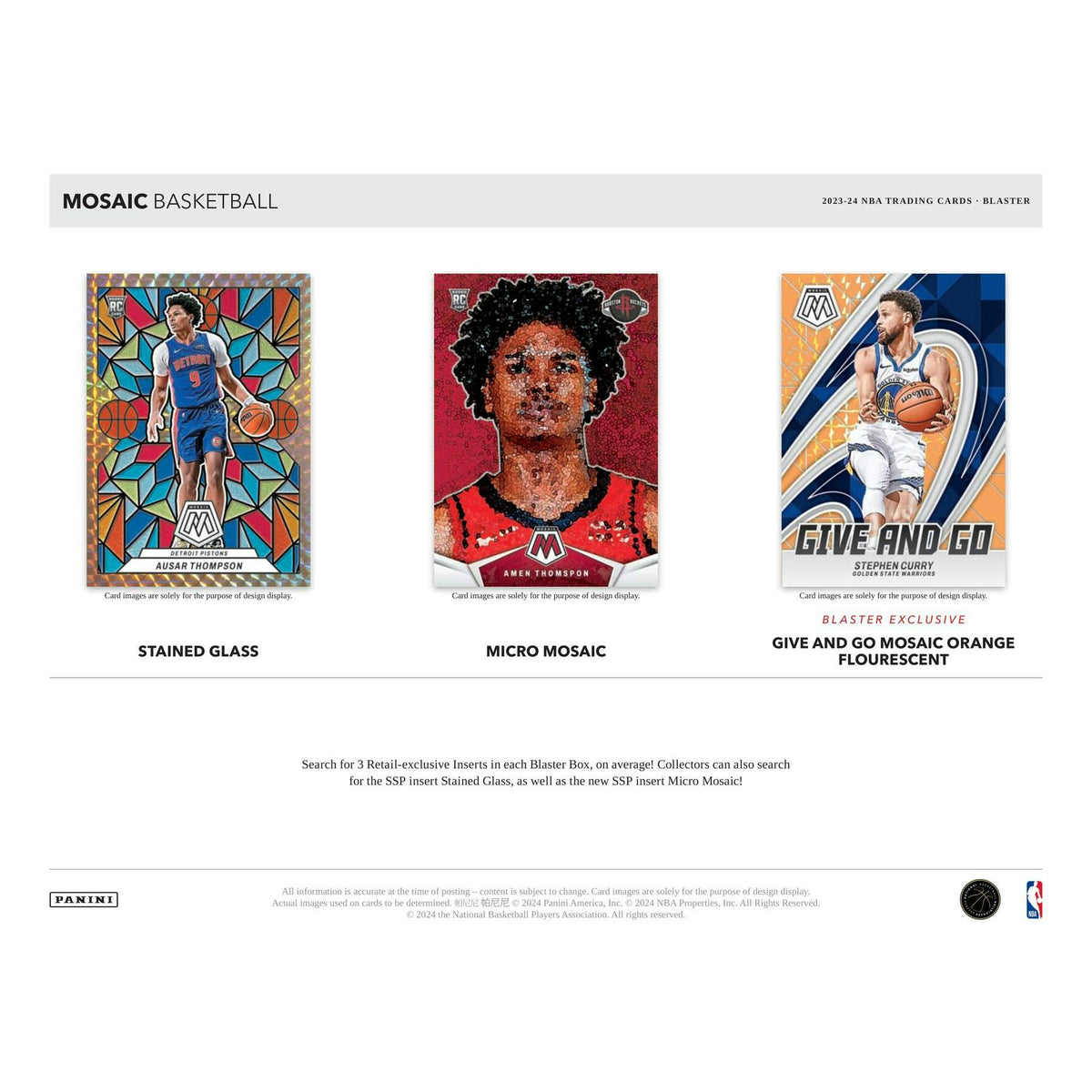 2023/24 Panini Mosaic Basketball Blaster Box